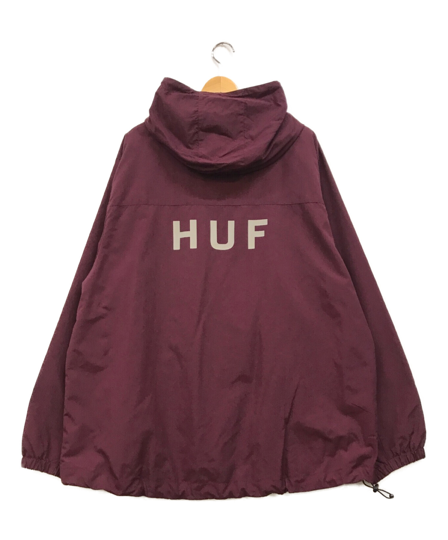 HUF (ハフ) Essentials Zip Standard Shell JKT ボルドー サイズ:XXL