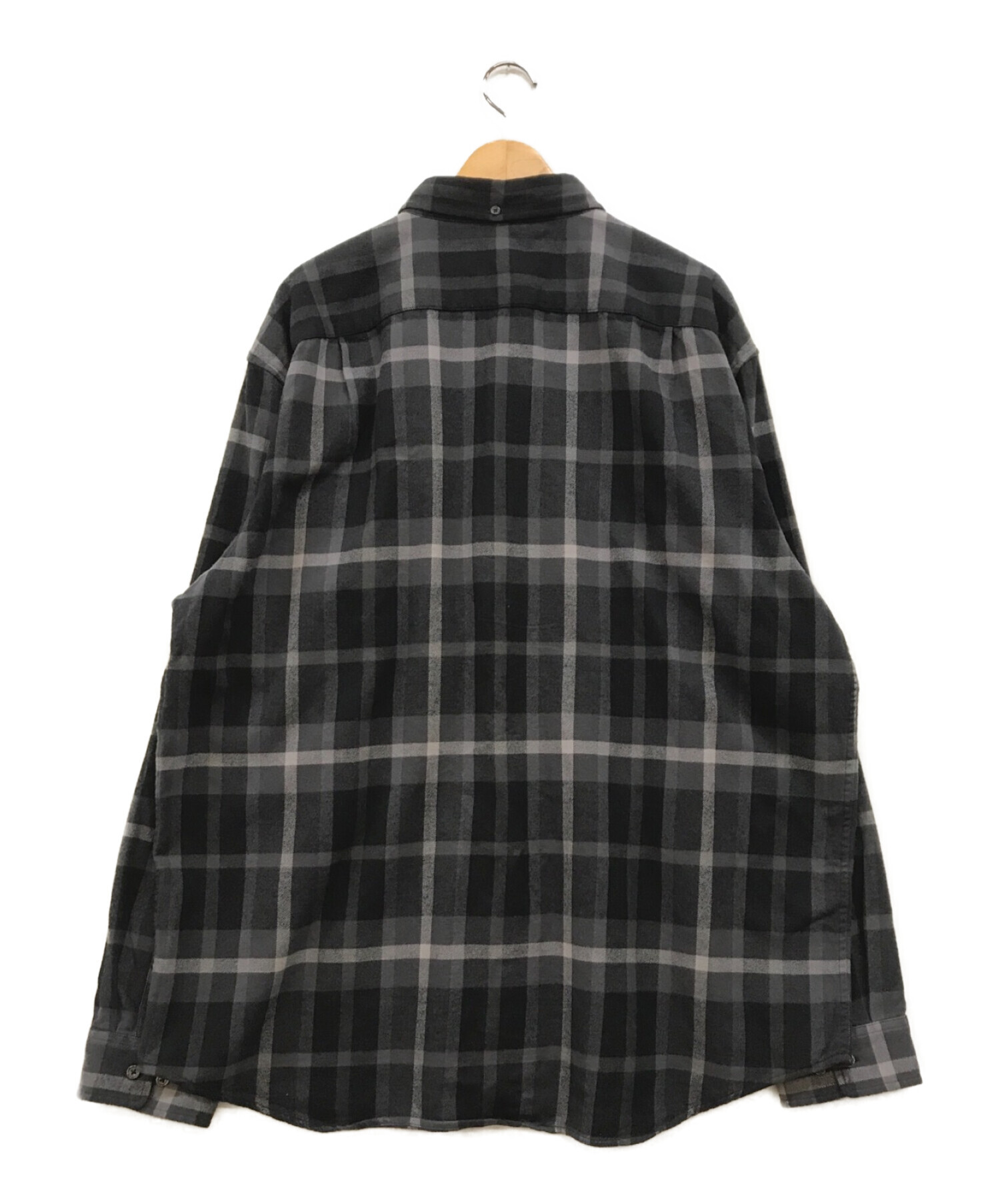 シュプリーム　Plaid Flannel Shirt　黒2XL