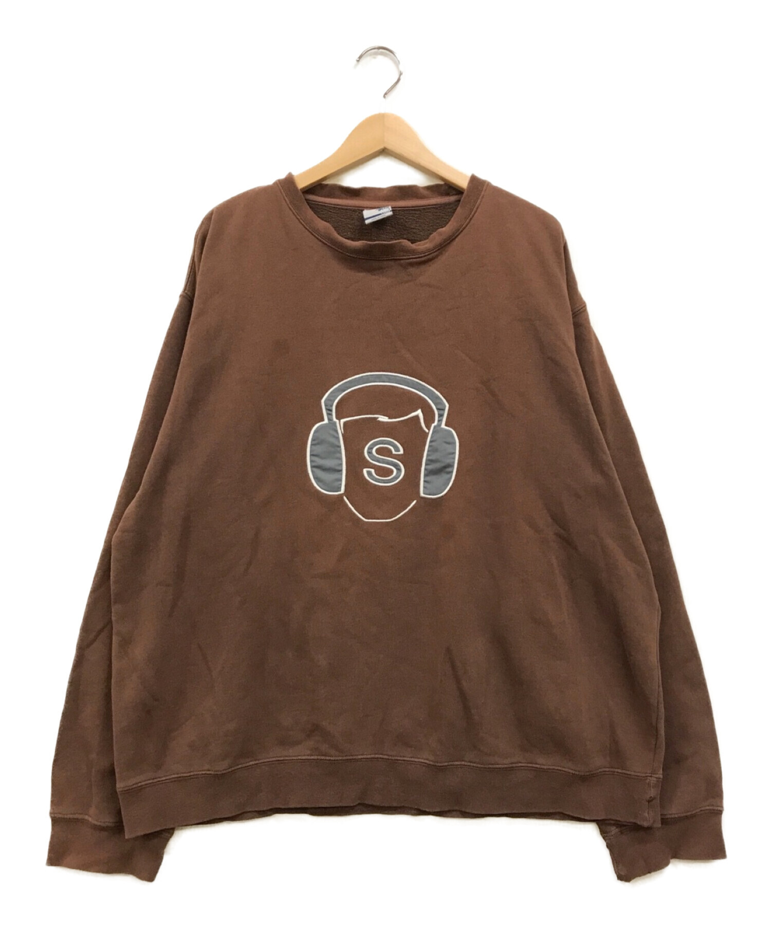 中古・古着通販】stussy (ステューシー) ヘッドホンロゴクルーネック