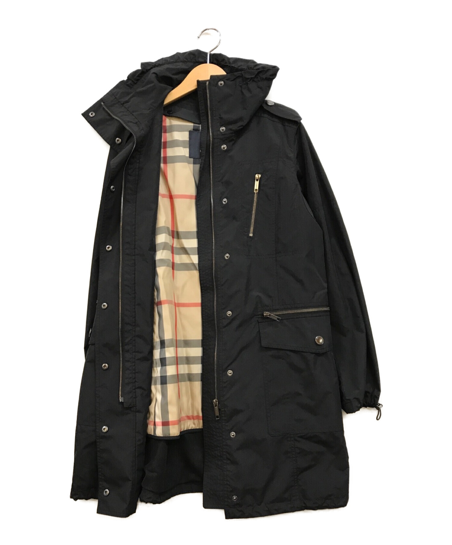 中古・古着通販】BURBERRY LONDON (バーバリーロンドン) ノバチェックライナー付シングルコート ブラック  サイズ:36｜ブランド・古着通販 トレファク公式【TREFAC FASHION】スマホサイト