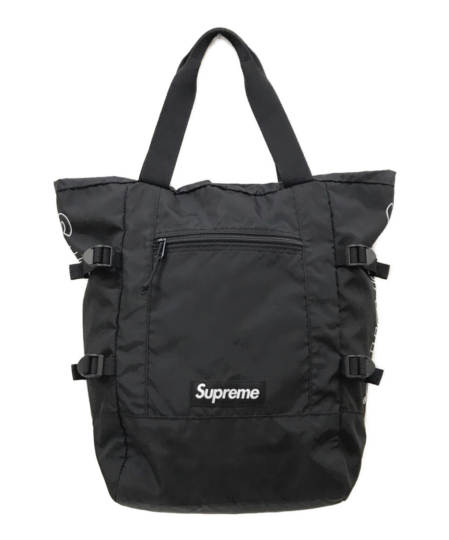 supreme tote backpack black