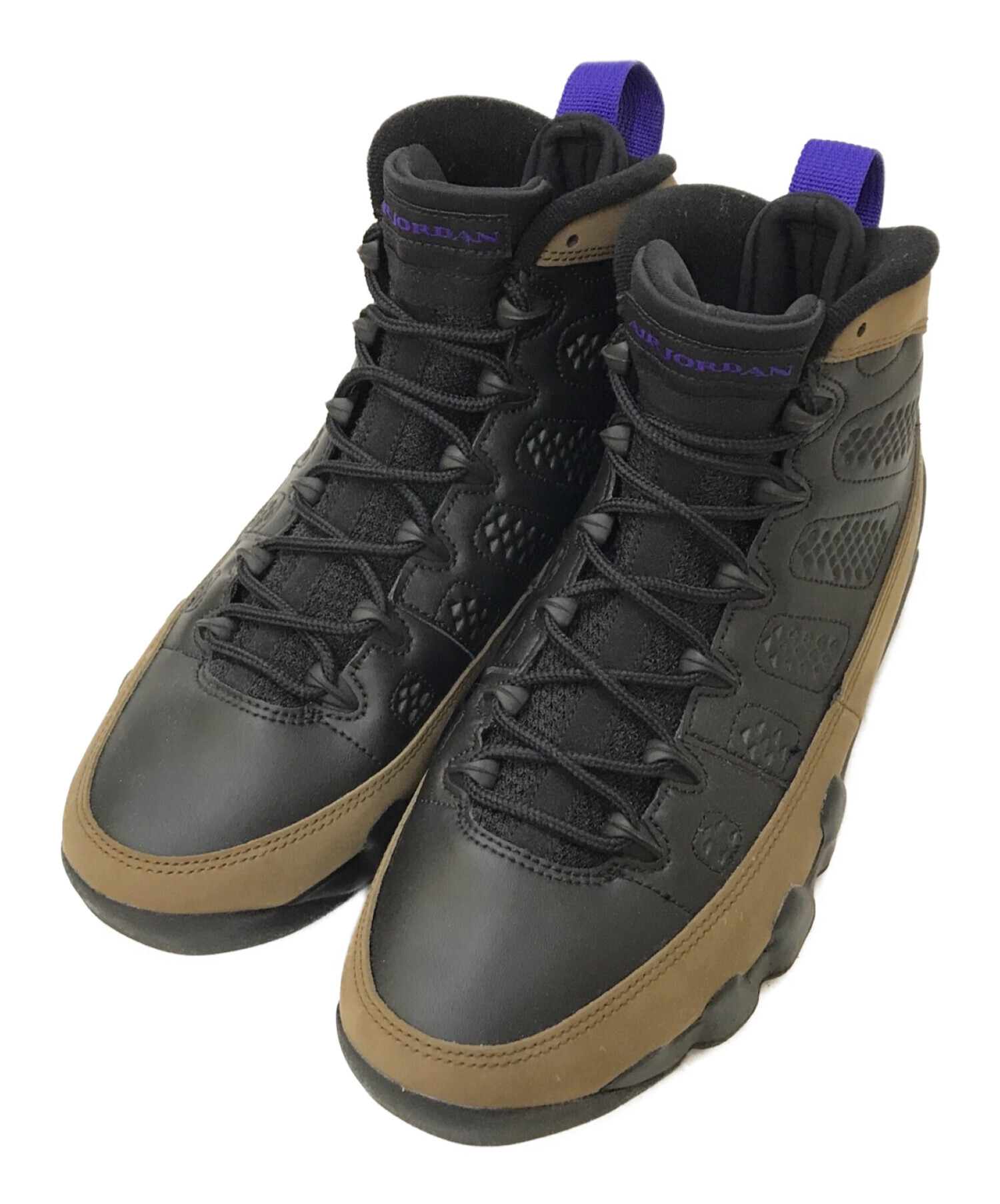 NIKE (ナイキ) AIR JORDAN 9 RETRO Light Olive ブラウン×ブラック サイズ:27.5㎝