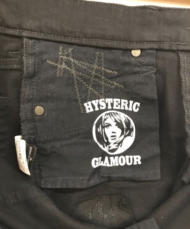 中古・古着通販】Hysteric Glamour (ヒステリックグラマー) SPBR加工 ISKO ストレッチデニムスキニーパンツ ブラック  サイズ:27｜ブランド・古着通販 トレファク公式【TREFAC FASHION】スマホサイト