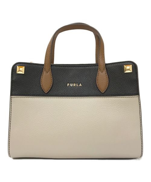 【中古・古着通販】FURLA (フルラ) AFRODITE S 2WAYトートバッグ ベージュ×ブラウン×ブラック｜ブランド・古着通販  トレファク公式【TREFAC FASHION】スマホサイト