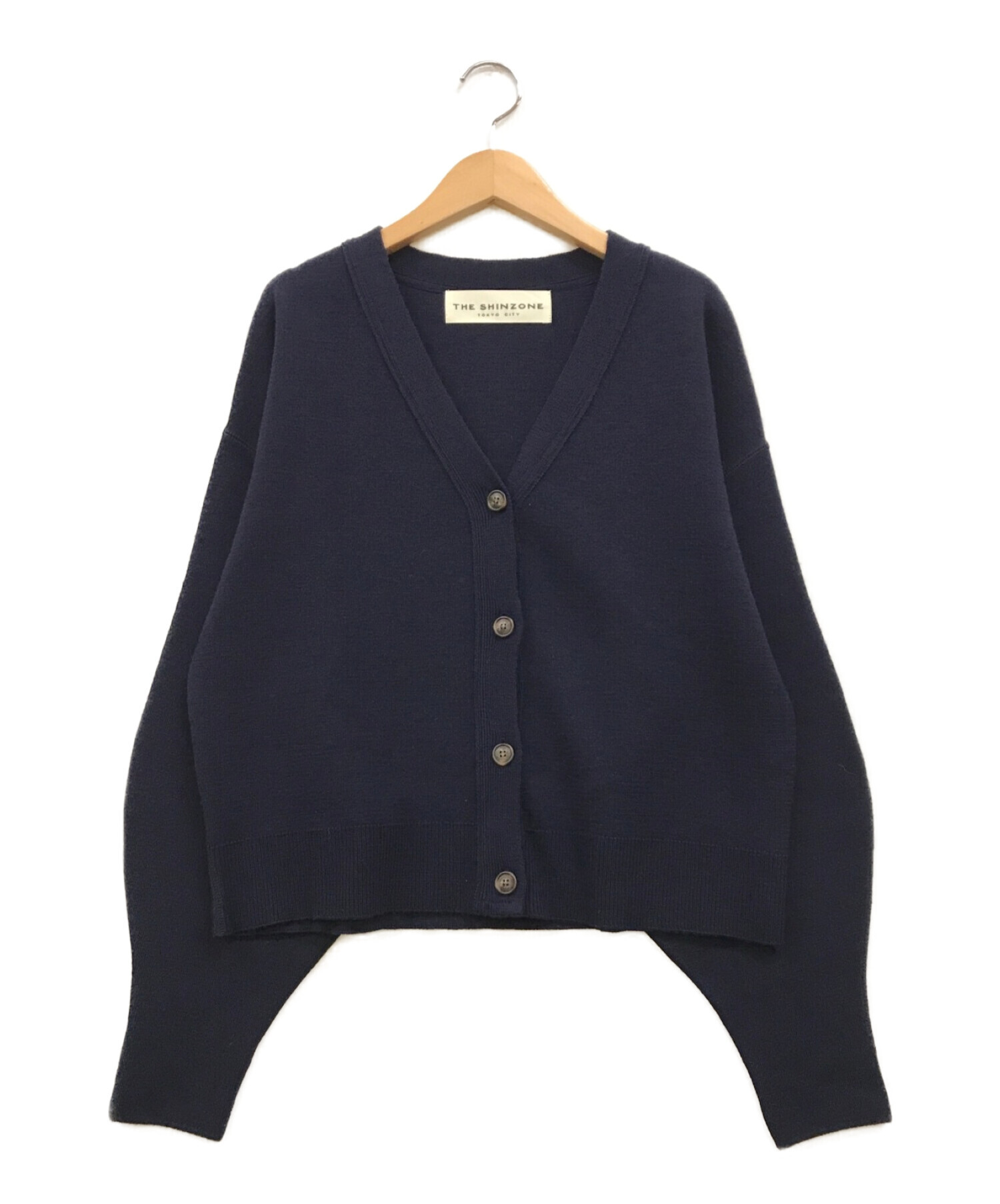 THE SHINZONE (ザ シンゾーン) CAPELIN KNIT CARDIGAN ネイビー サイズ:F0