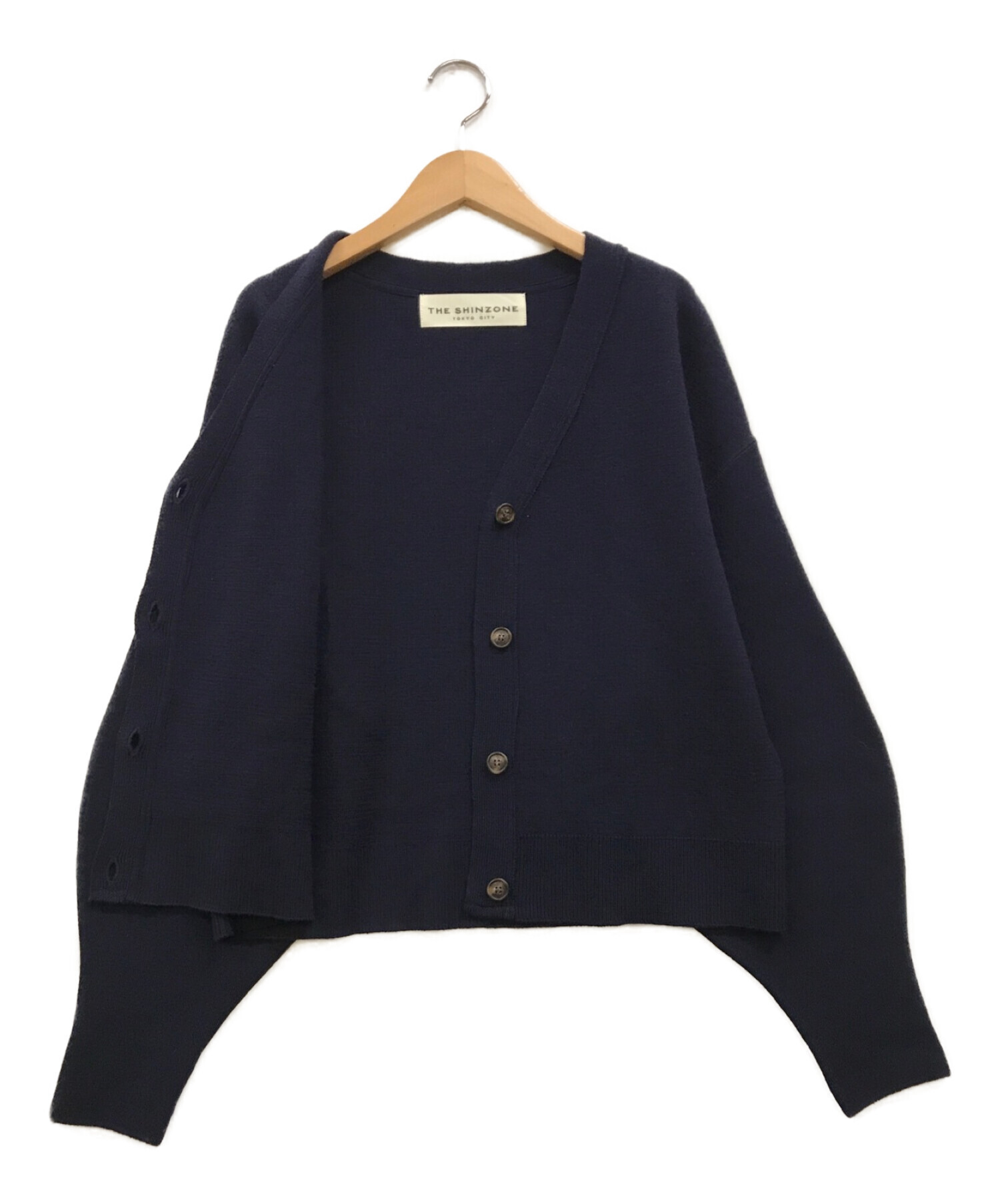 THE SHINZONE (ザ シンゾーン) CAPELIN KNIT CARDIGAN ネイビー サイズ:F0