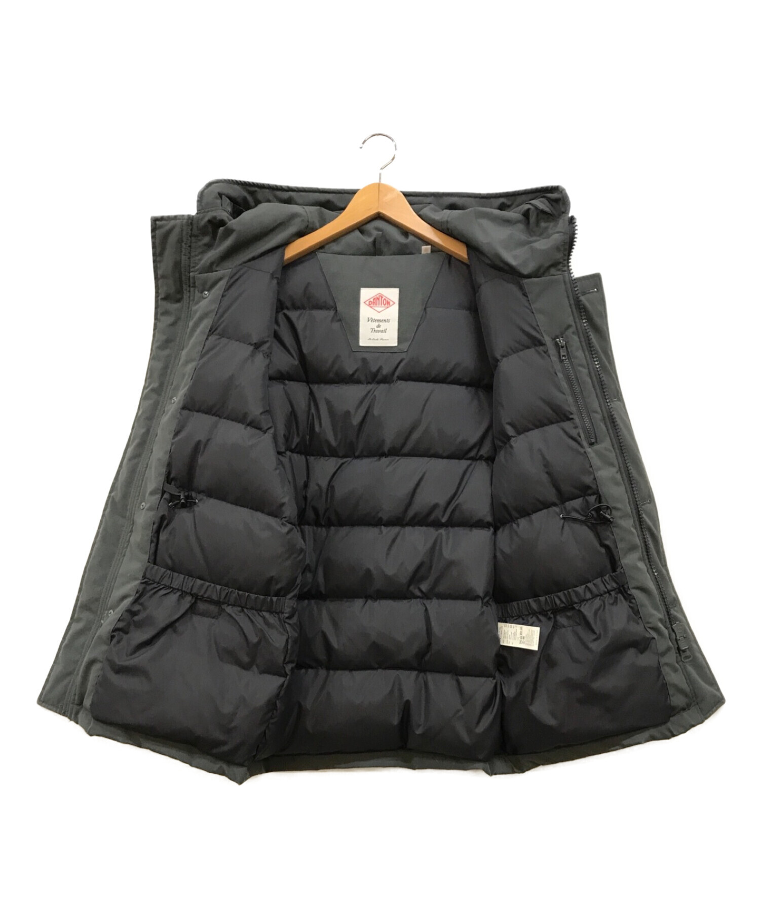 Tussah down jacket navy Danton - ジャケット/アウター