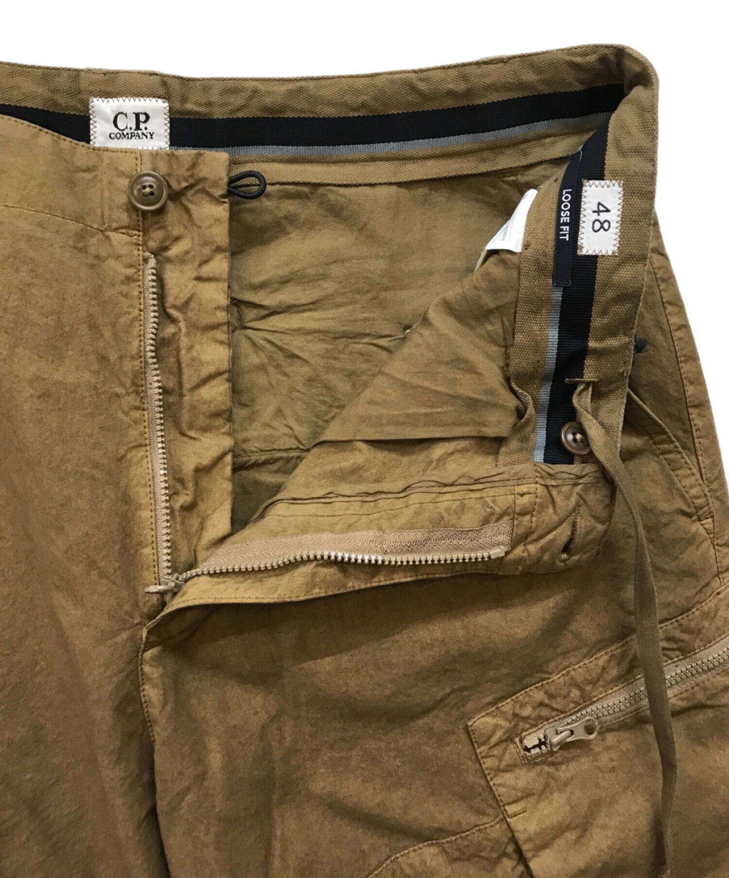 C.P COMPANY (シーピーカンパニー) Ba Tic Loose Fit Cargo Trousers ブラウン サイズ:48 未使用品