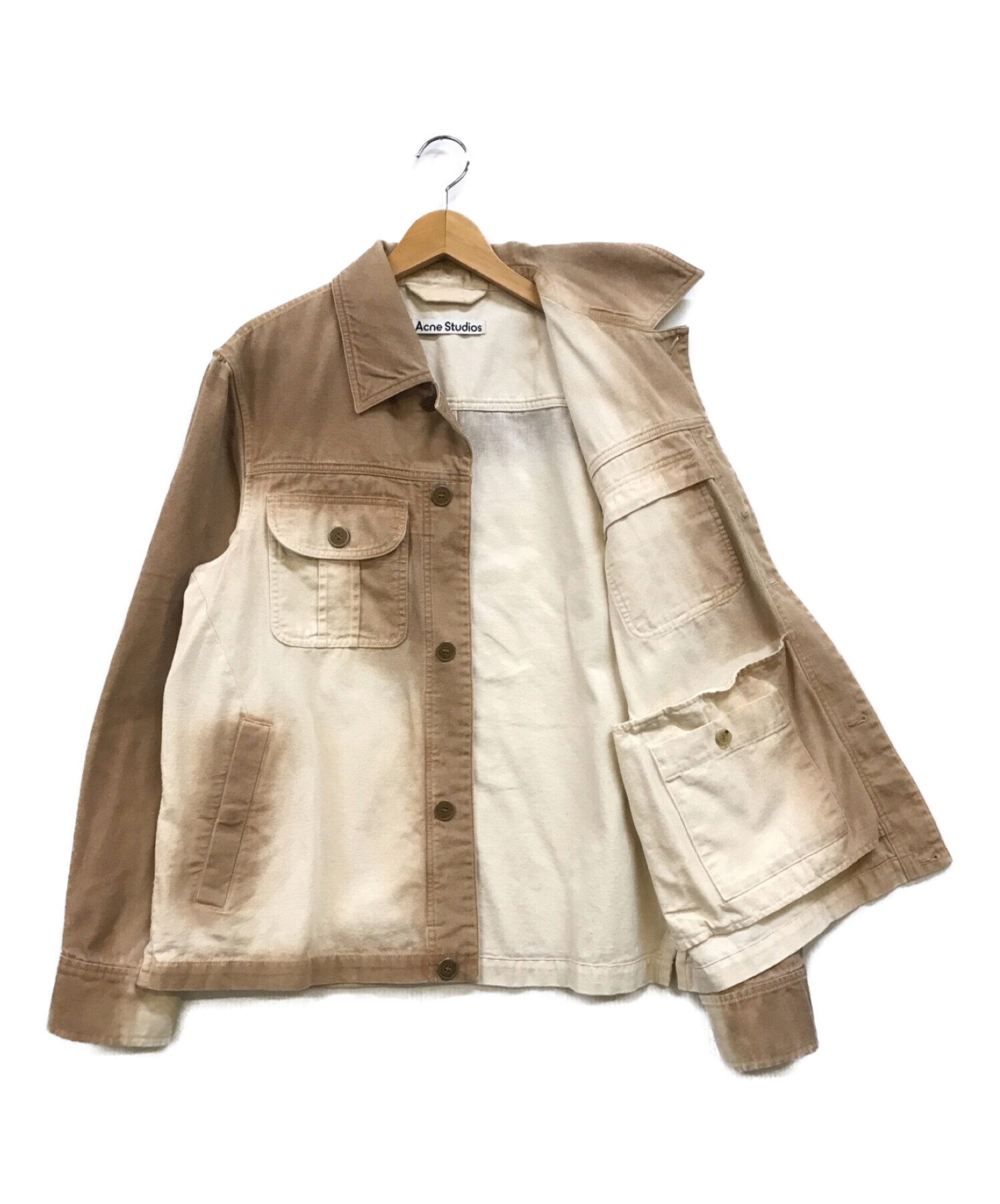 Acne studios (アクネストゥディオス) Omaro Bleached Cotton Canvas Jacket ベージュ サイズ:48