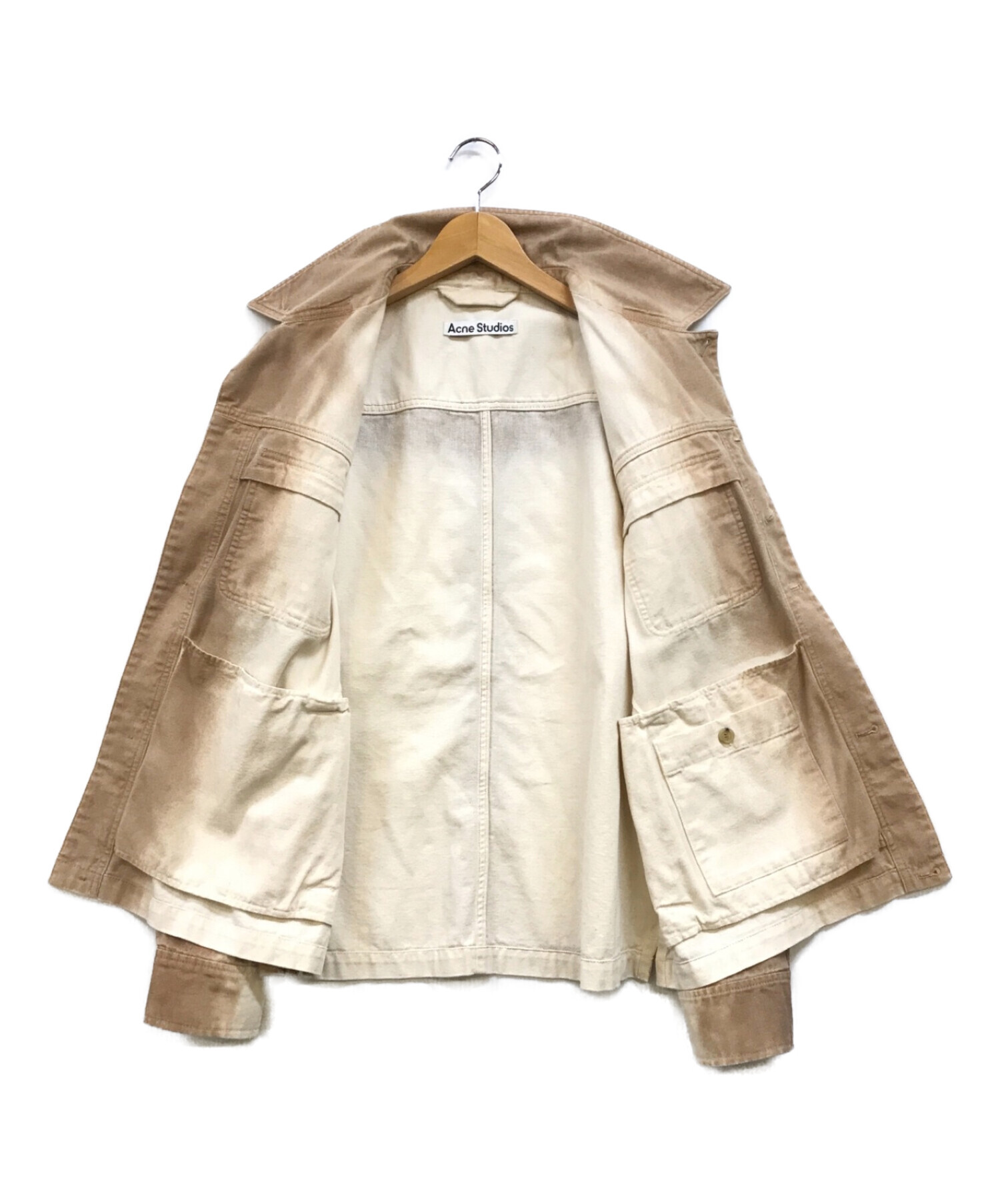 Acne studios (アクネストゥディオス) Omaro Bleached Cotton Canvas Jacket ベージュ サイズ:48