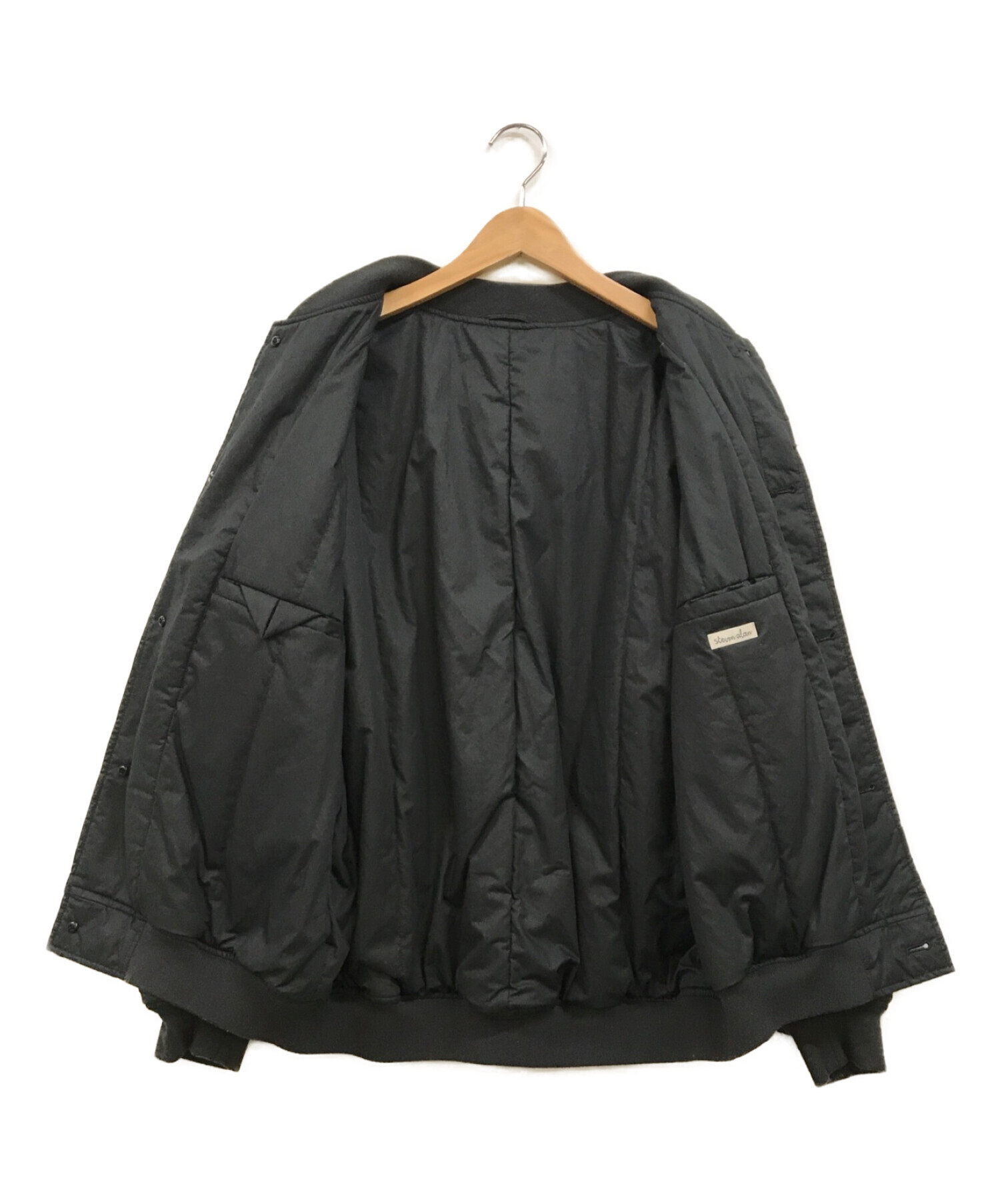 STEVEN ALAN (スティーブンアラン) TYPEWRITER DARUMA RIB BLOUSON ブラック サイズ:M