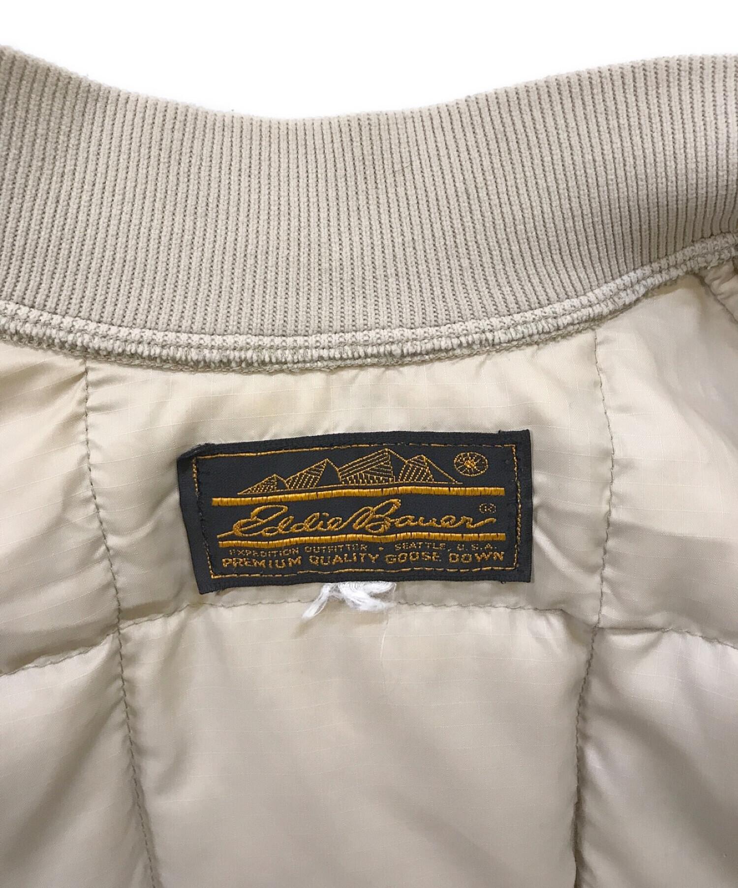 Eddie Bauer (エディーバウアー) 黒タグ ダウンベスト ベージュ サイズ:下記参照