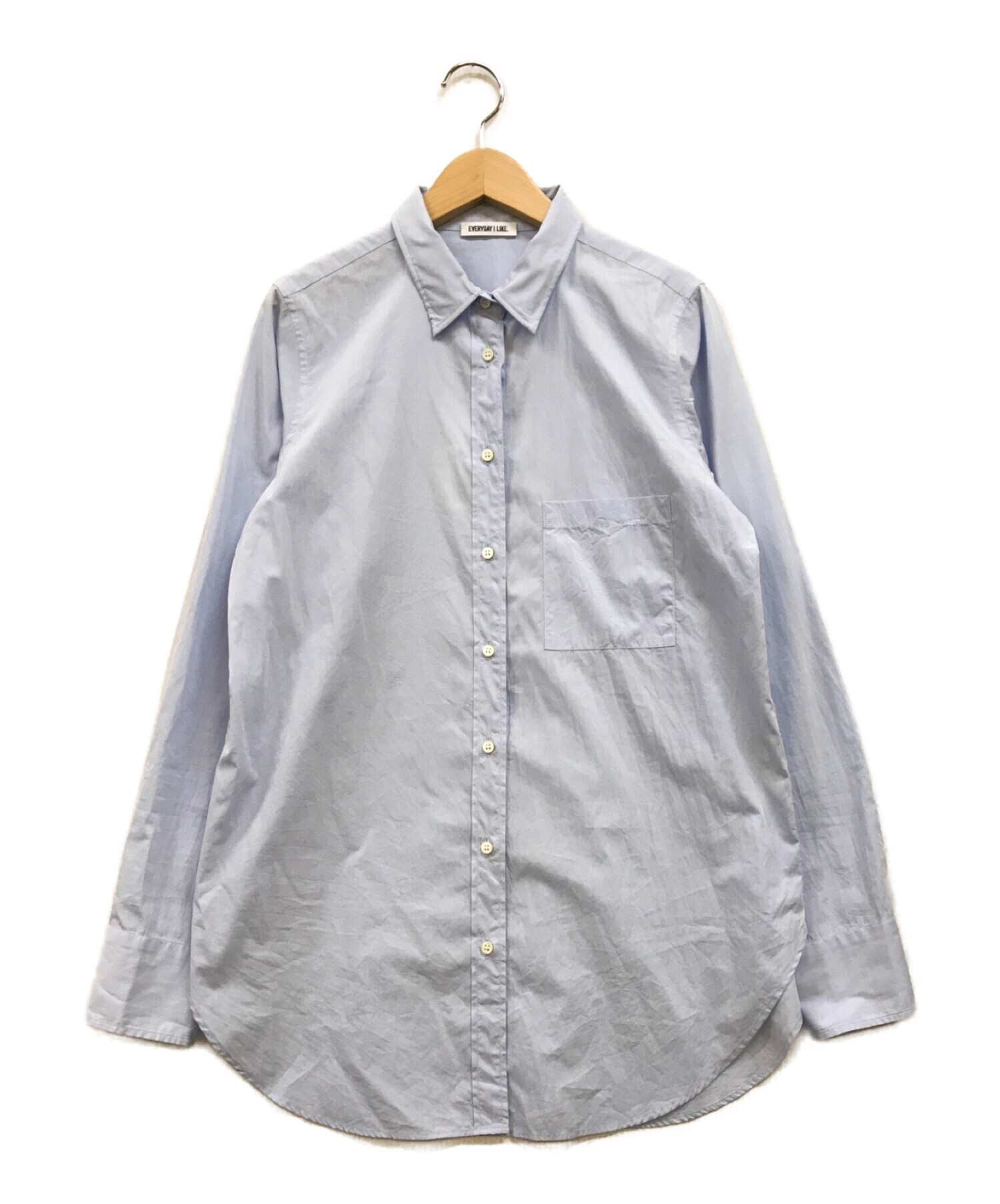 DEUXIEME CLASSE (ドゥーズィエム クラス) EVERYDAY I LIKE wash シャツ ブルー サイズ:F 未使用品