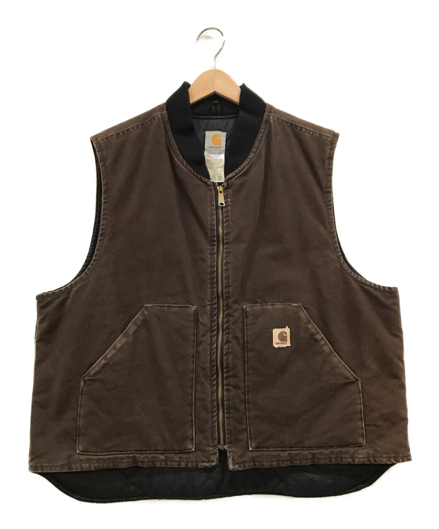 中古・古着通販】CarHartt (カーハート) ダックベスト ブラウン サイズ