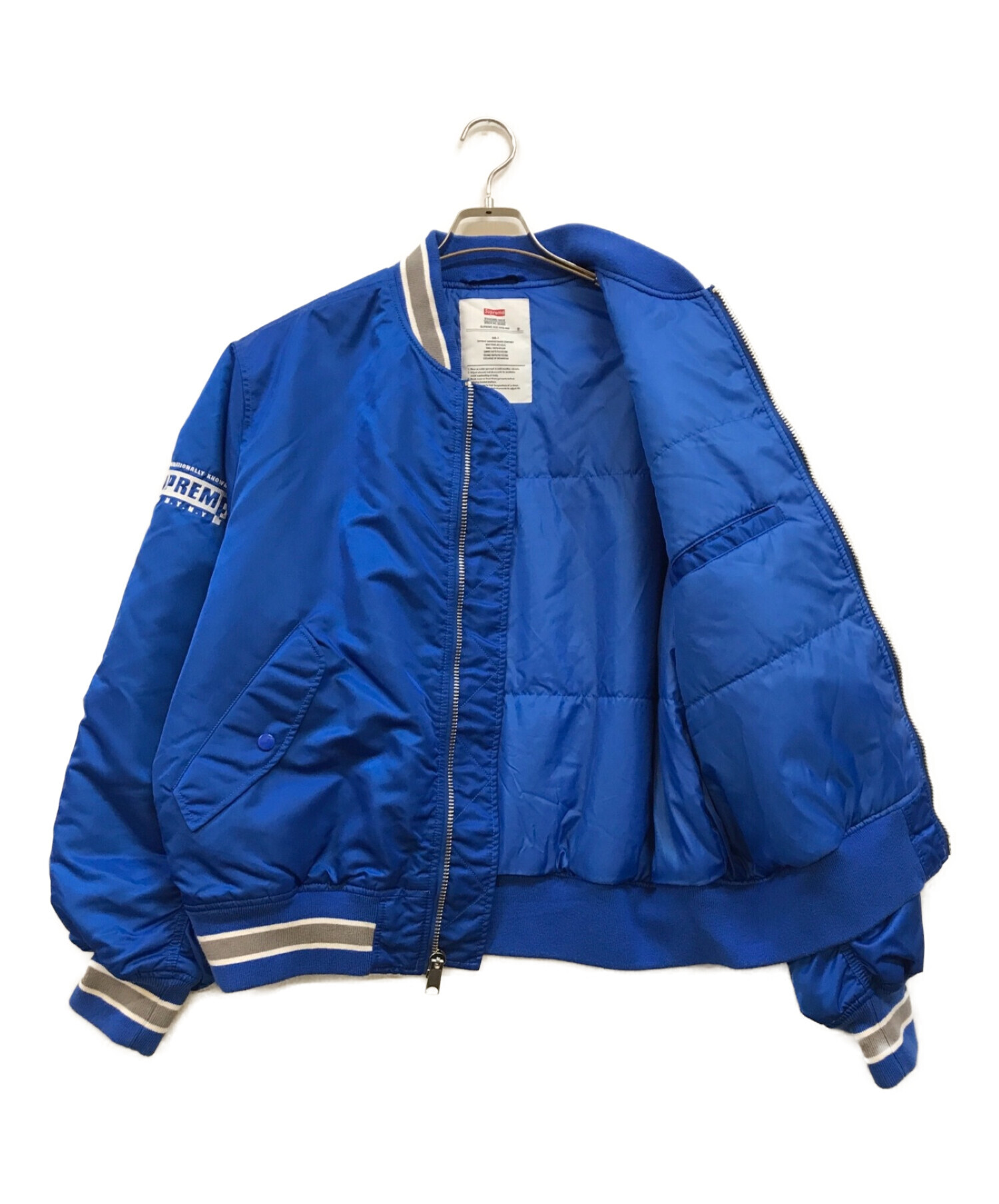 【中古・古着通販】SUPREME (シュプリーム) SECOND TO NONE MA-1 JACKET ブルー サイズ:L｜ブランド・古着通販  トレファク公式【TREFAC FASHION】スマホサイト