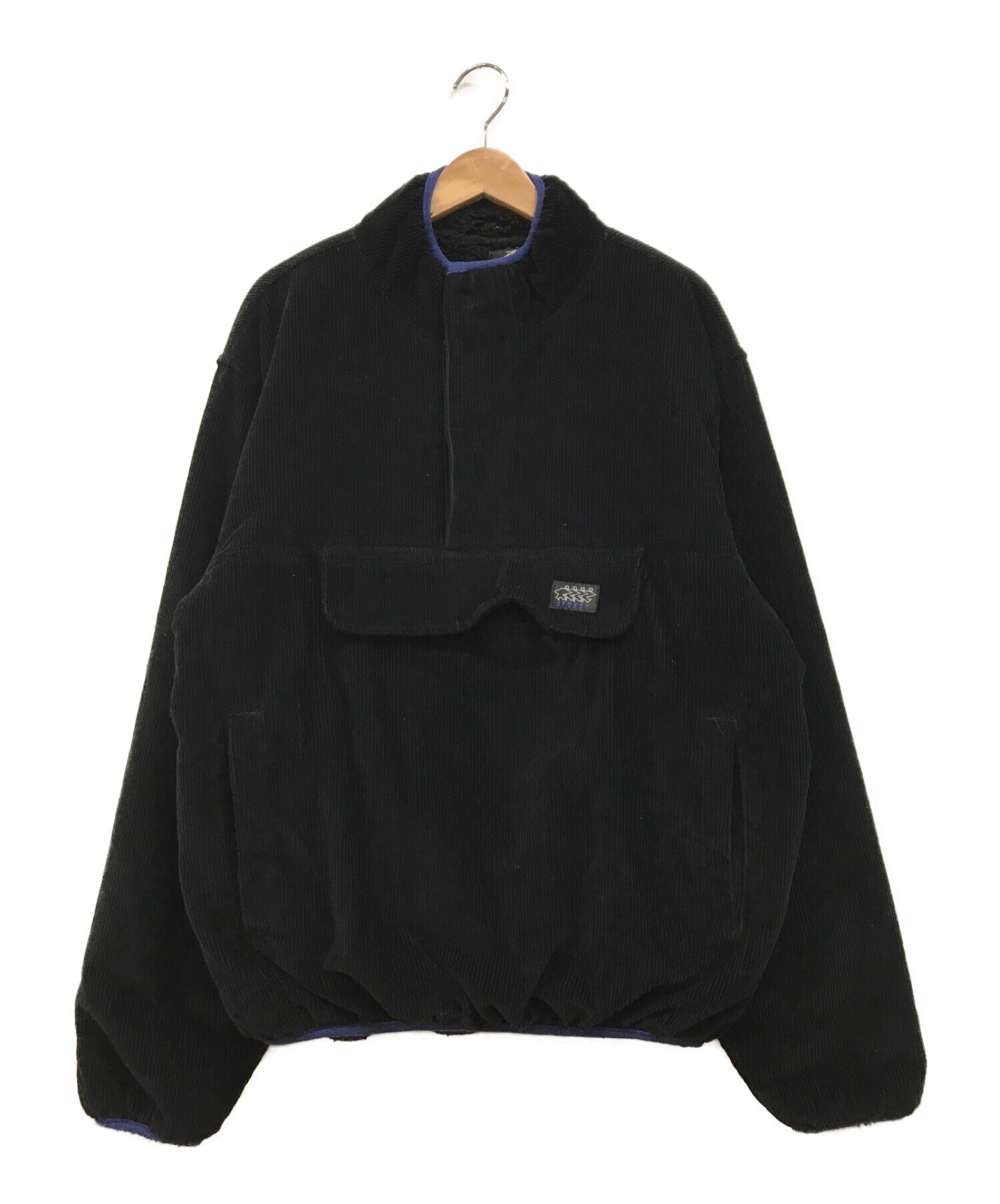 中古・古着通販】stussy (ステューシー) Corduroy Mock Pullover ブラック サイズ:L｜ブランド・古着通販  トレファク公式【TREFAC FASHION】スマホサイト