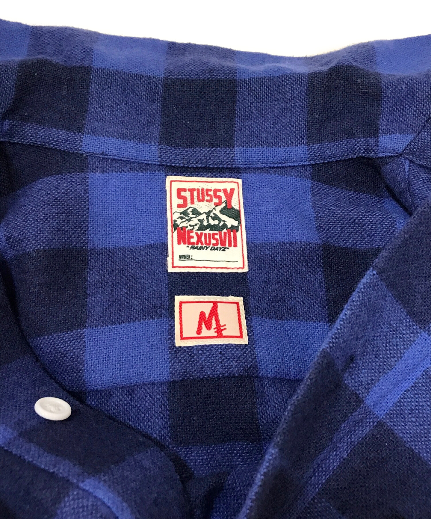 stussy (ステューシー) NEXUSVII (ネクサスセブン) チェックシャツ ブルー サイズ:M