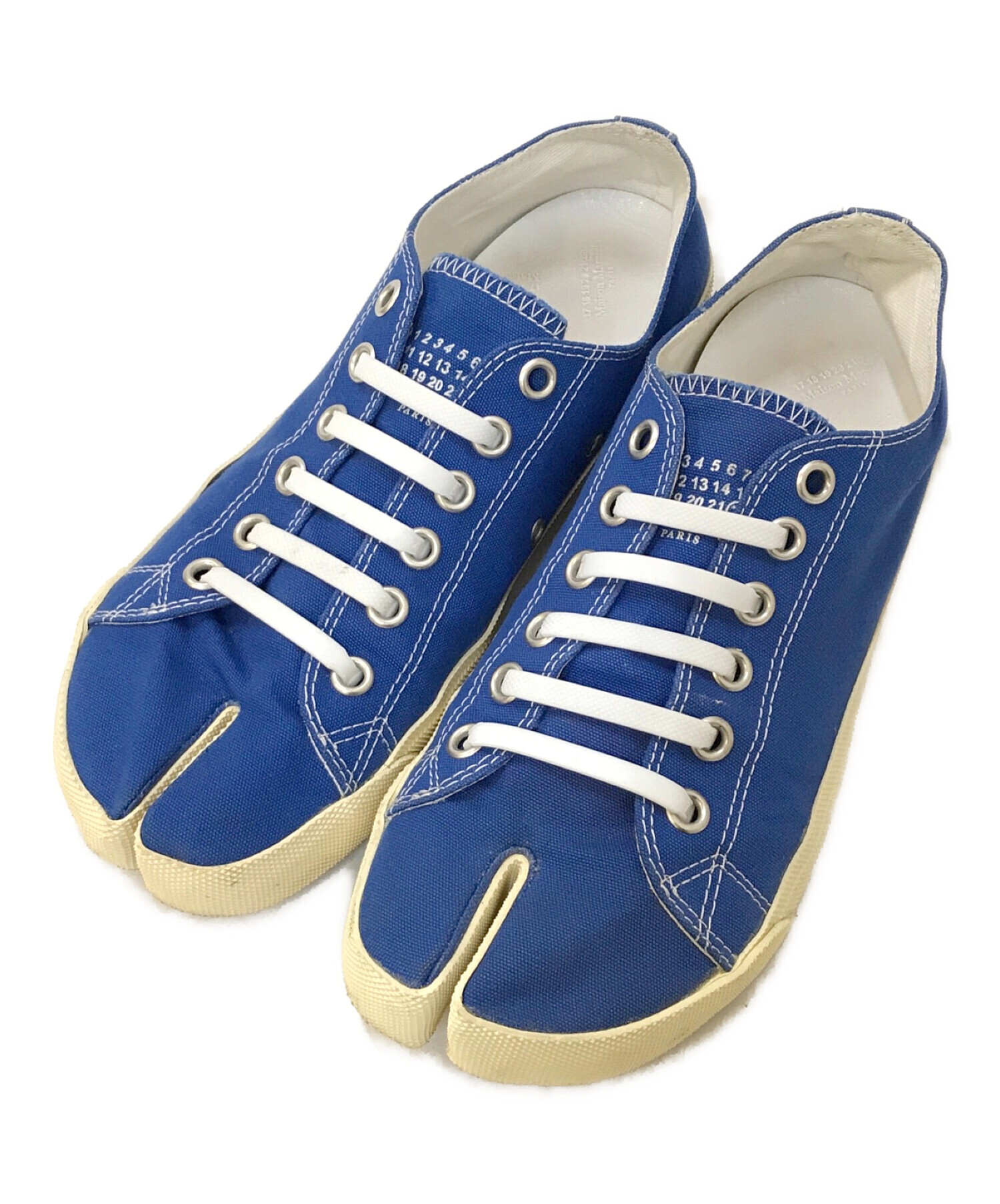 Maison Margiela (メゾンマルジェラ) 足袋 キャンバススニーカー ブルー サイズ:41
