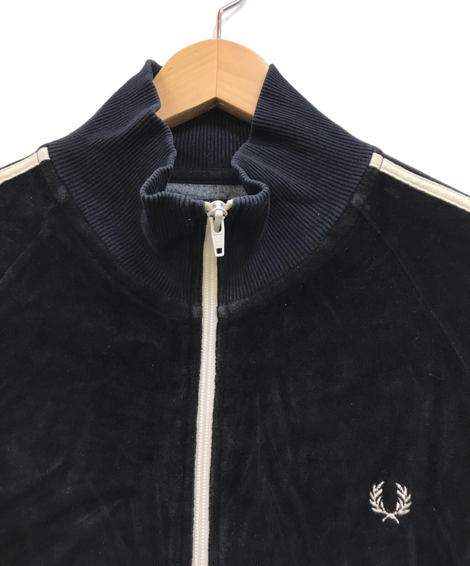 FRED PERRY (フレッドペリー) ベロアトラックジャケット ブラック サイズ:S