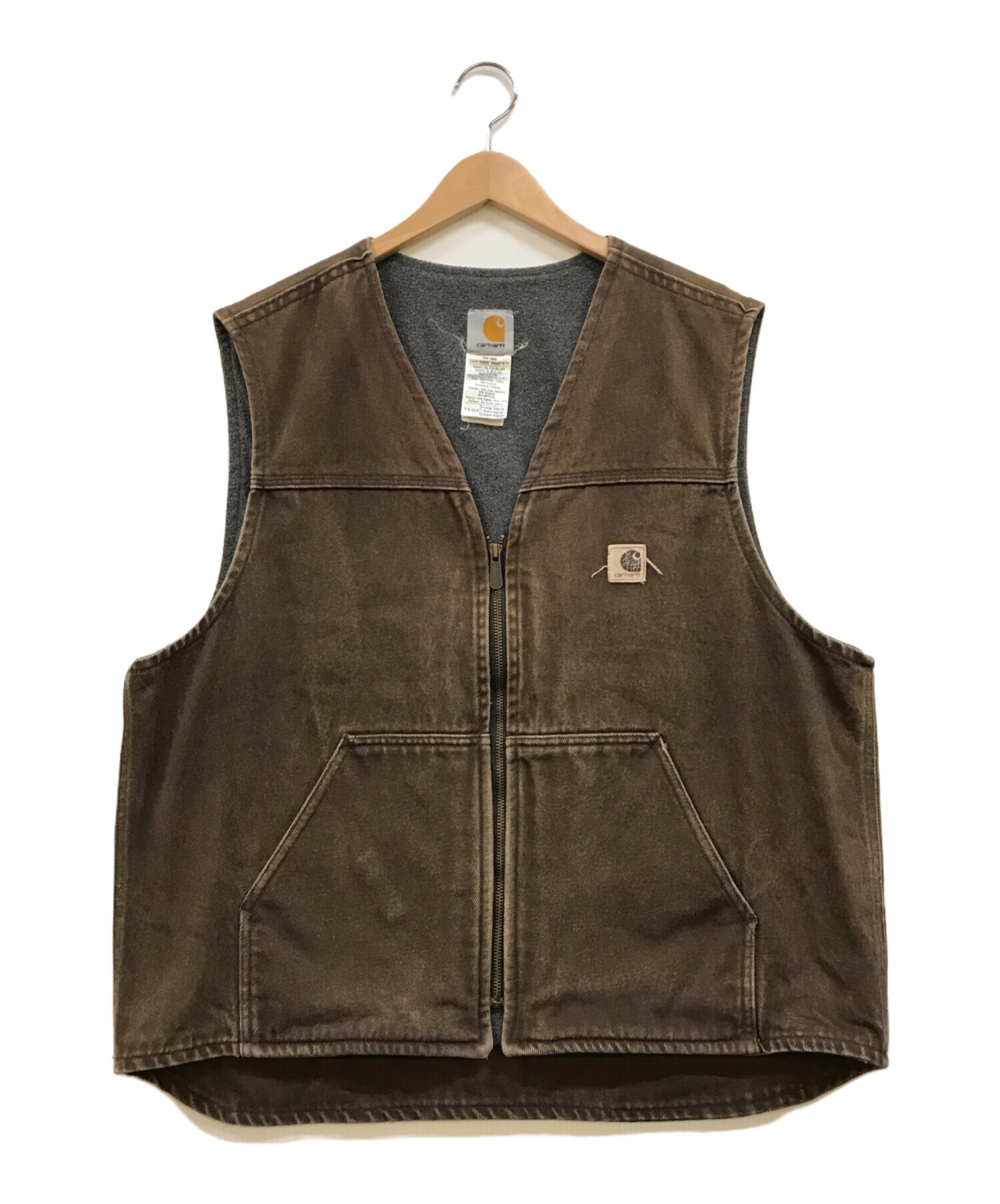 中古・古着通販】CarHartt (カーハート) ダックワークベスト ブラウン サイズ:XL｜ブランド・古着通販 トレファク公式【TREFAC  FASHION】スマホサイト