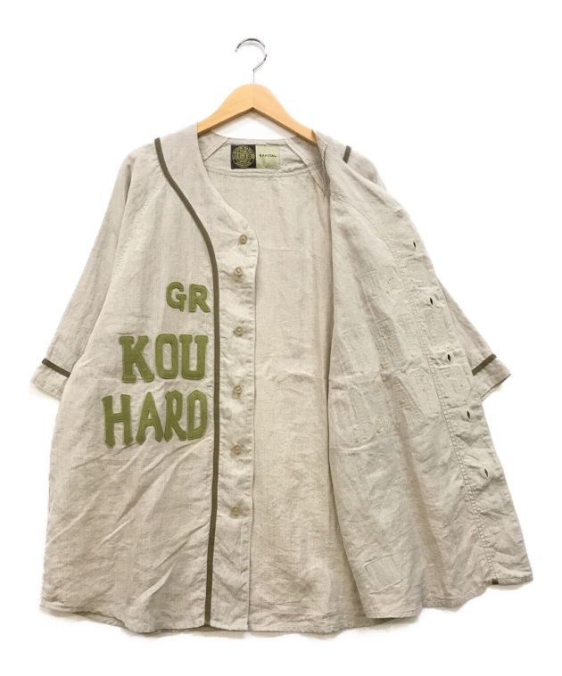 KAPITAL (キャピタル) GREAT KOUNTRY ベースボールシャツ ベージュ サイズ:4(XL)