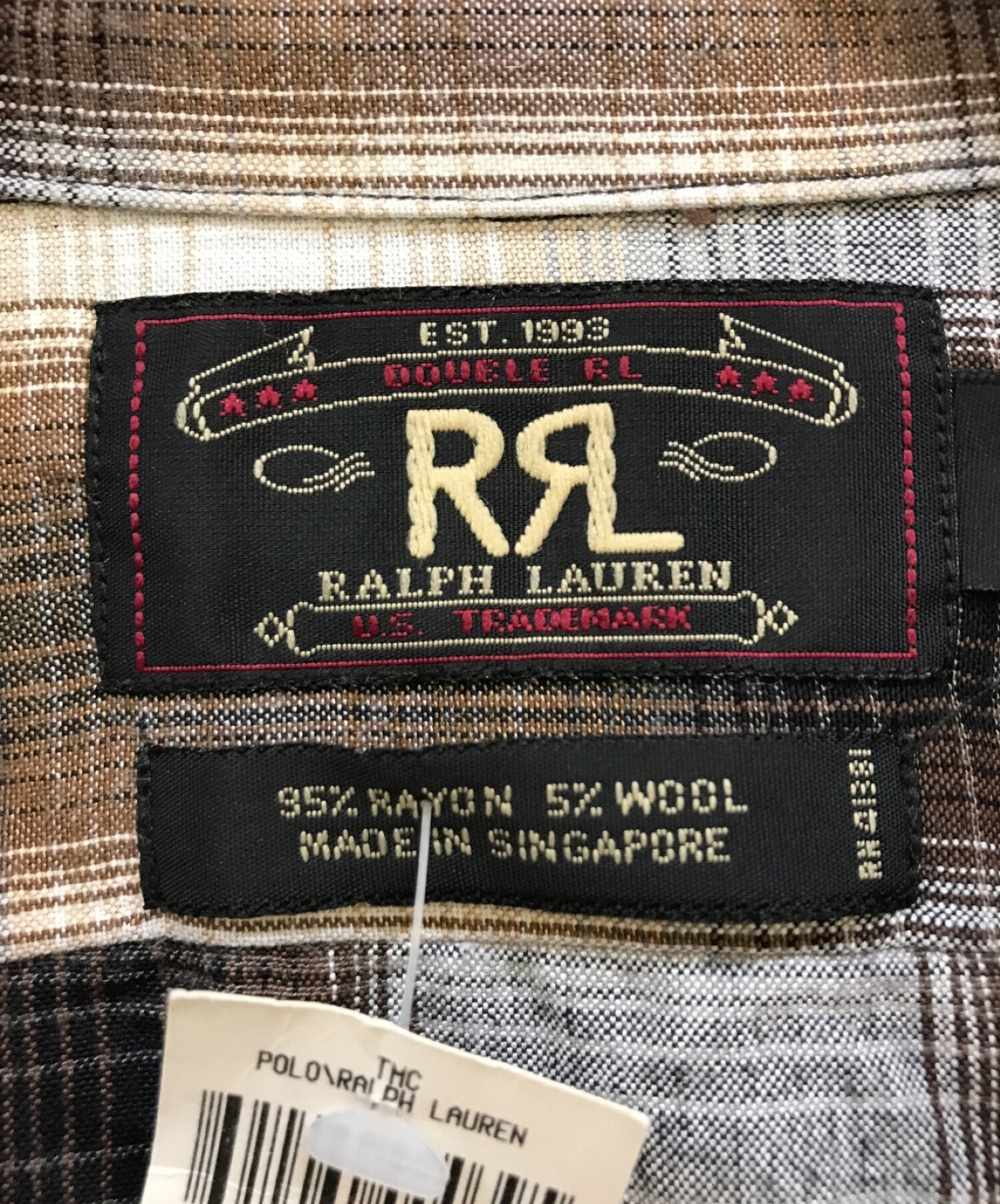 中古・古着通販】RRL (ダブルアールエル) S/Sオンブレチェックシャツ ブラウン サイズ:M｜ブランド・古着通販 トレファク公式【TREFAC  FASHION】スマホサイト