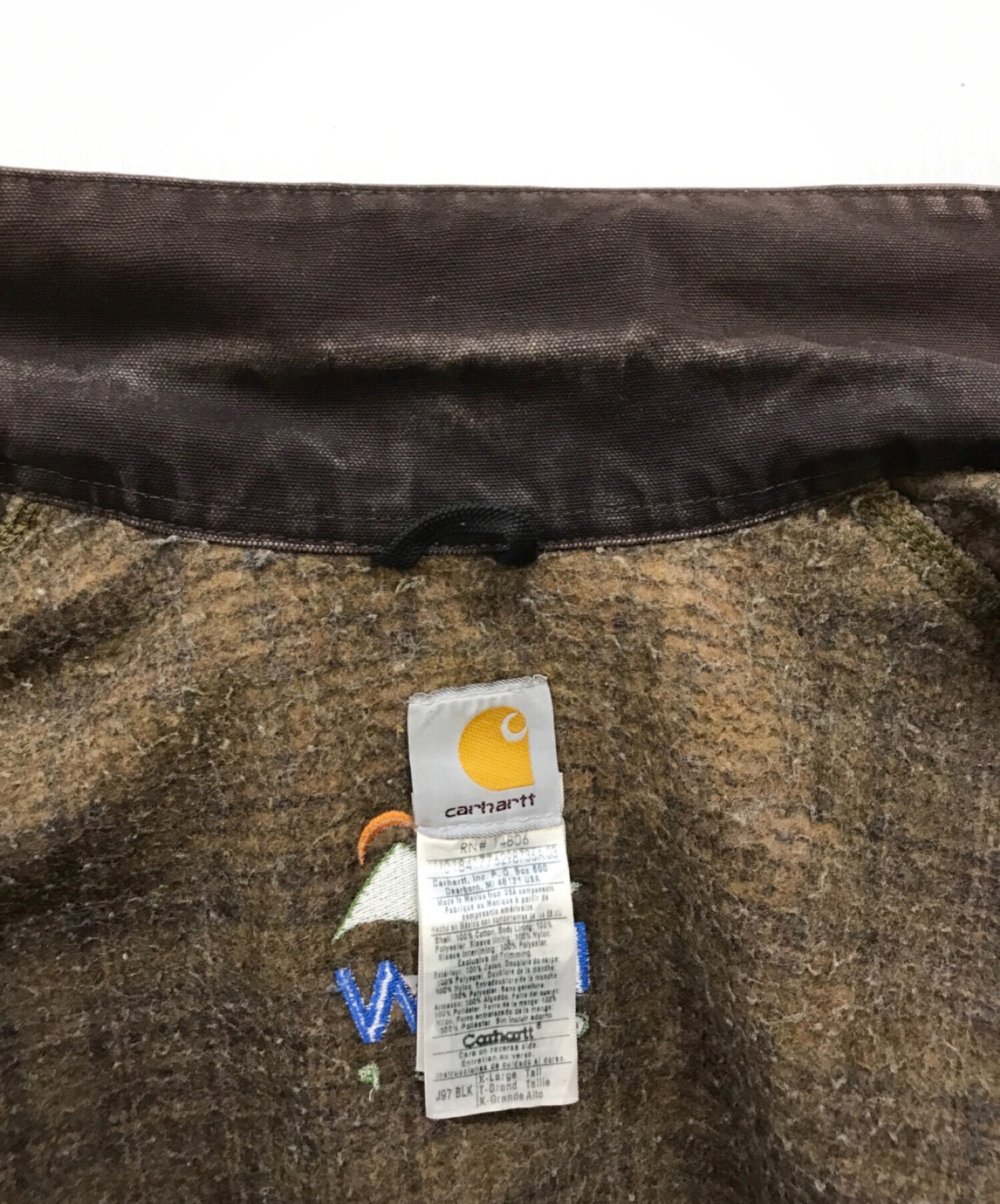 中古・古着通販】CarHartt (カーハート) デトロイトジャケット グレー×ブラウン サイズ:XL｜ブランド・古着通販  トレファク公式【TREFAC FASHION】スマホサイト