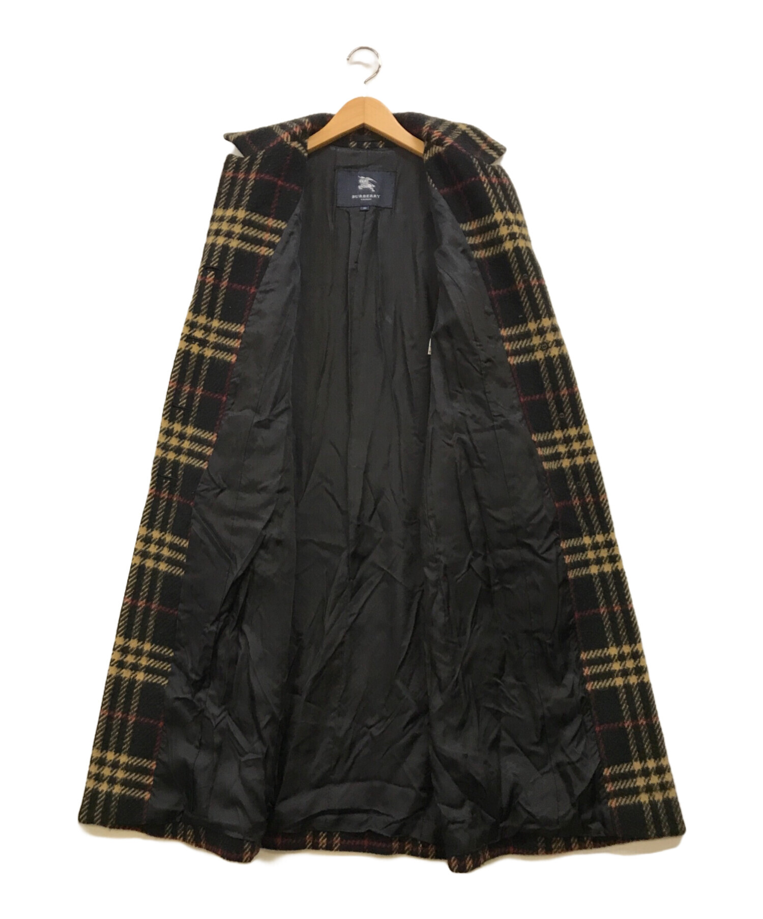 中古・古着通販】BURBERRY LONDON (バーバリーロンドン) ウールチェックコート ブラック×ベージュ サイズ:38｜ブランド・古着通販  トレファク公式【TREFAC FASHION】スマホサイト