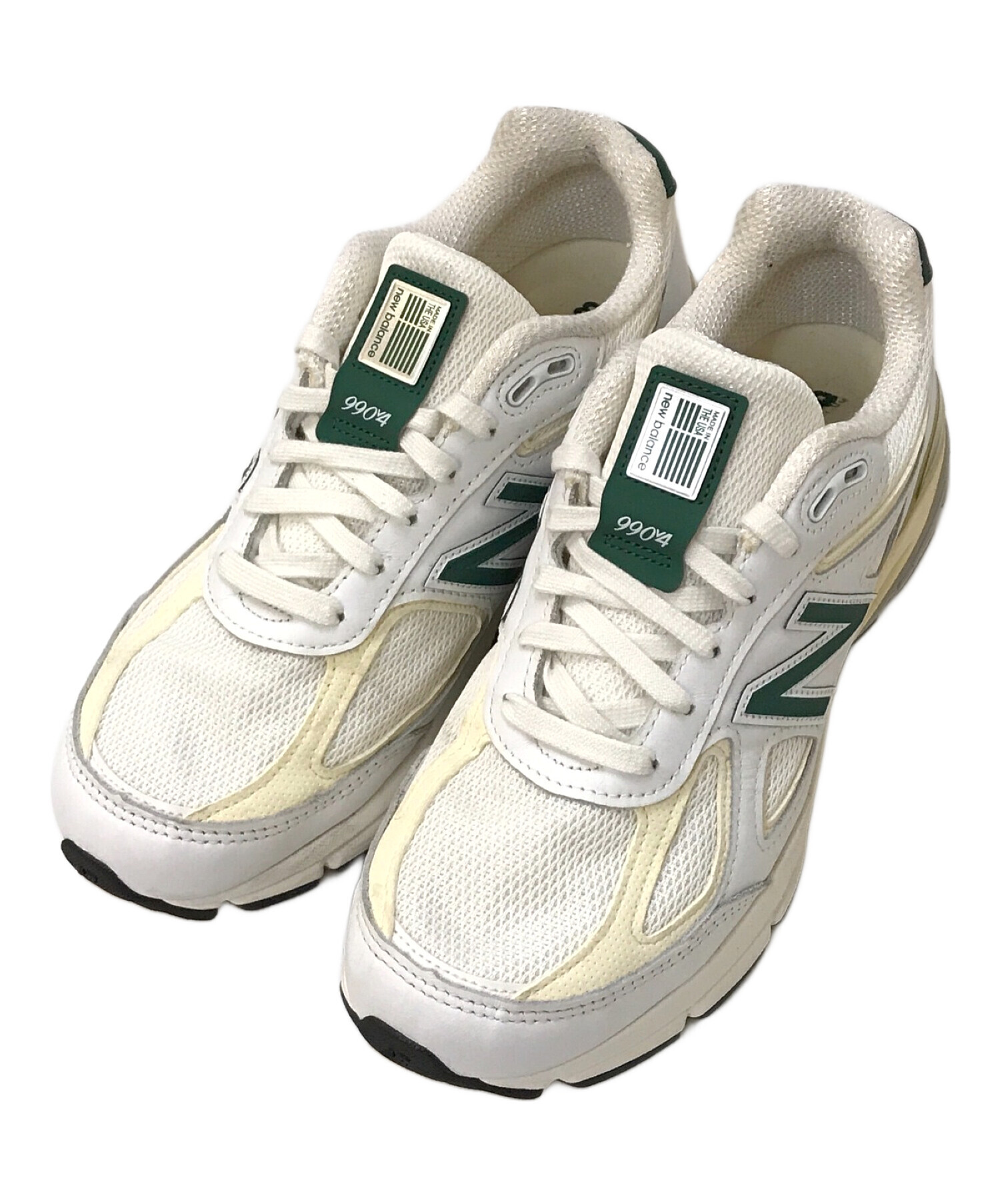 中古・古着通販】NEW BALANCE (ニューバランス) 990v4ローカットスニーカー ホワイト×グリーン サイズ:26.5㎝｜ブランド・古着通販  トレファク公式【TREFAC FASHION】スマホサイト