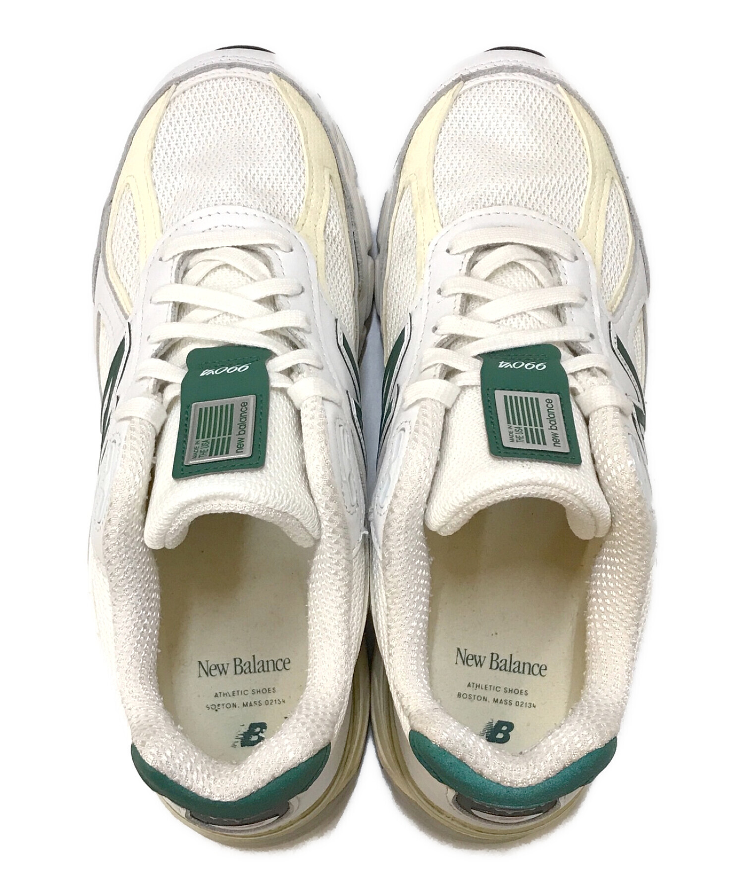 中古・古着通販】NEW BALANCE (ニューバランス) 990v4ローカットスニーカー ホワイト×グリーン サイズ:26.5㎝｜ブランド・古着通販  トレファク公式【TREFAC FASHION】スマホサイト