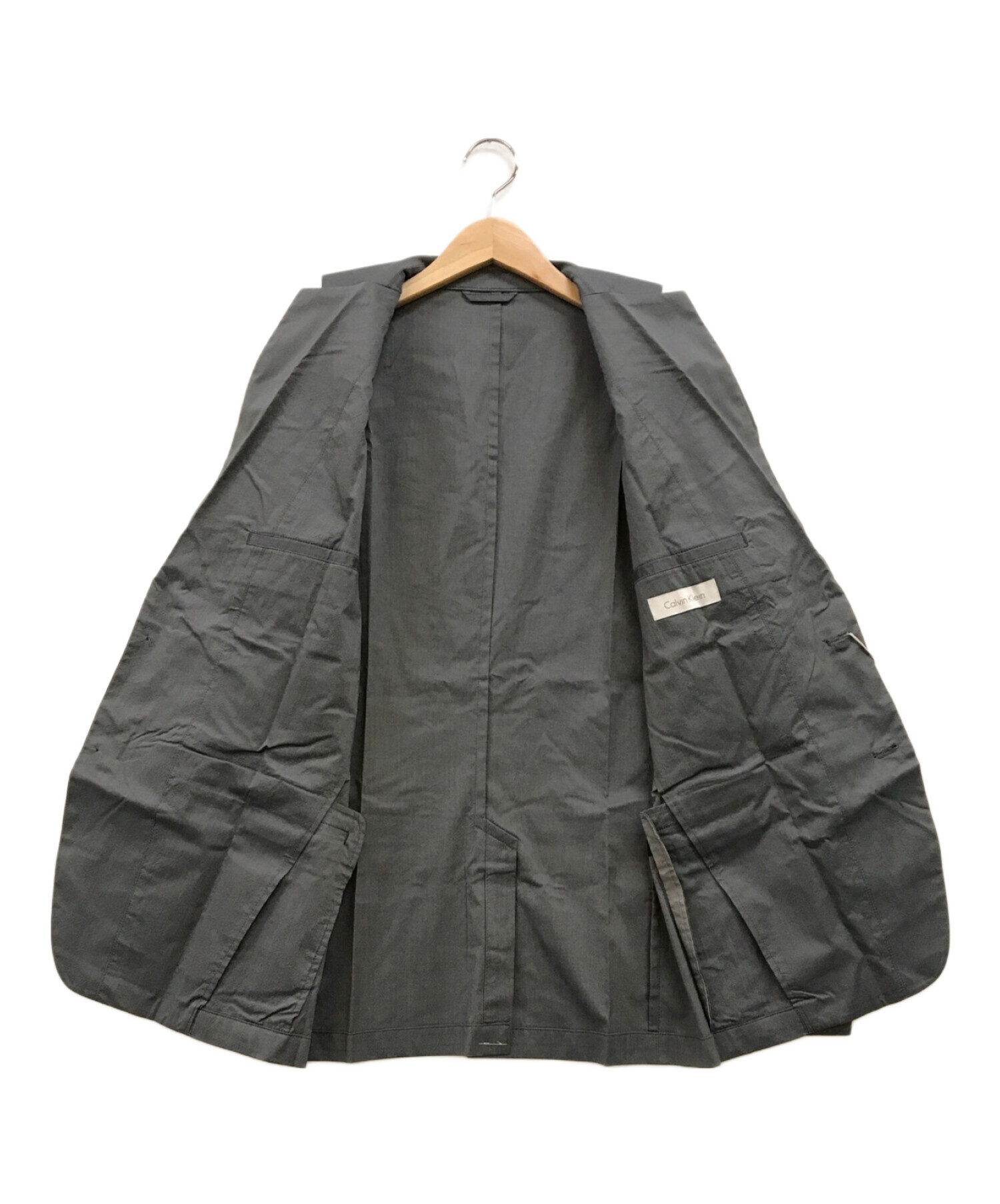 Calvin Klein (カルバンクライン) 2Bジャケット グレー サイズ:38 未使用品