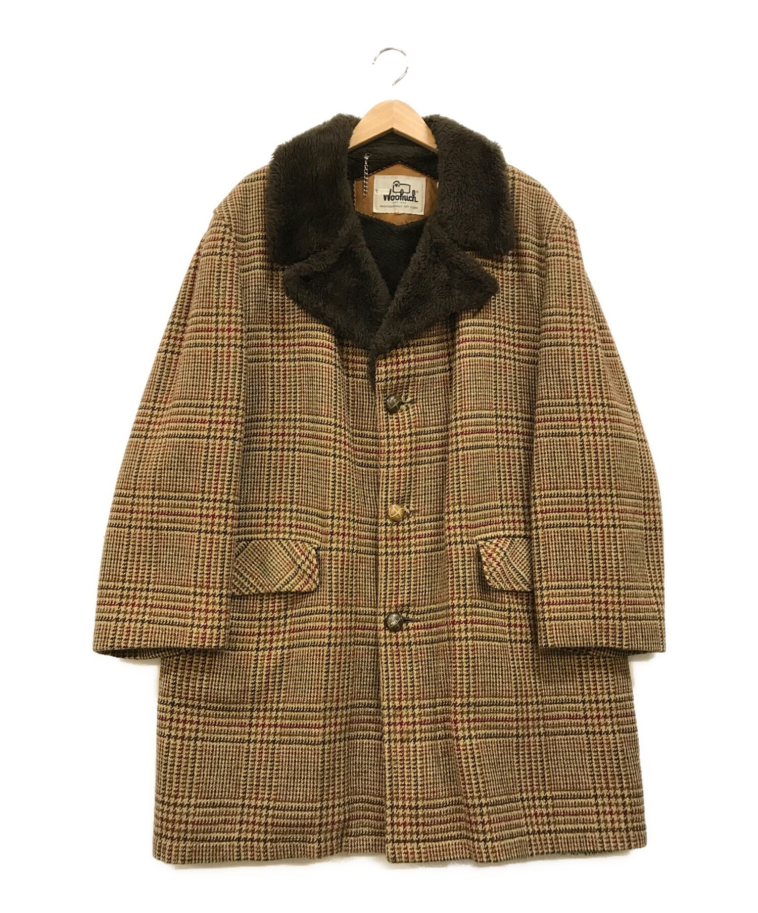 WOOLRICH (ウールリッチ) 70s裏ボアツイードコート ブラウン サイズ:XL