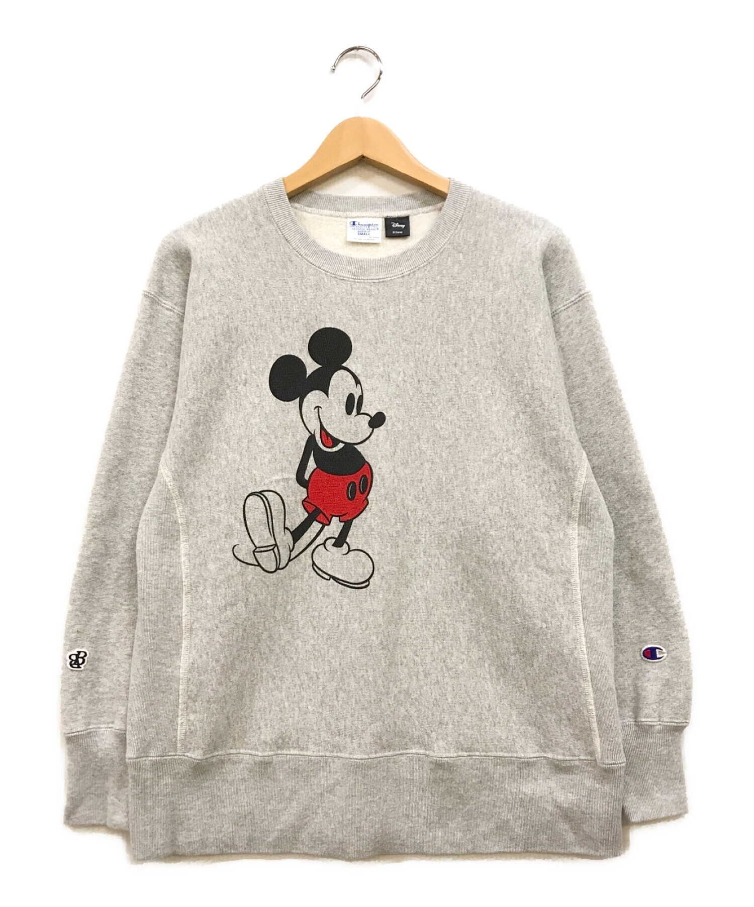 Champion (チャンピオン) DISNEY (ディズニー) リバースウィーブプリントスウェット グレー サイズ:S