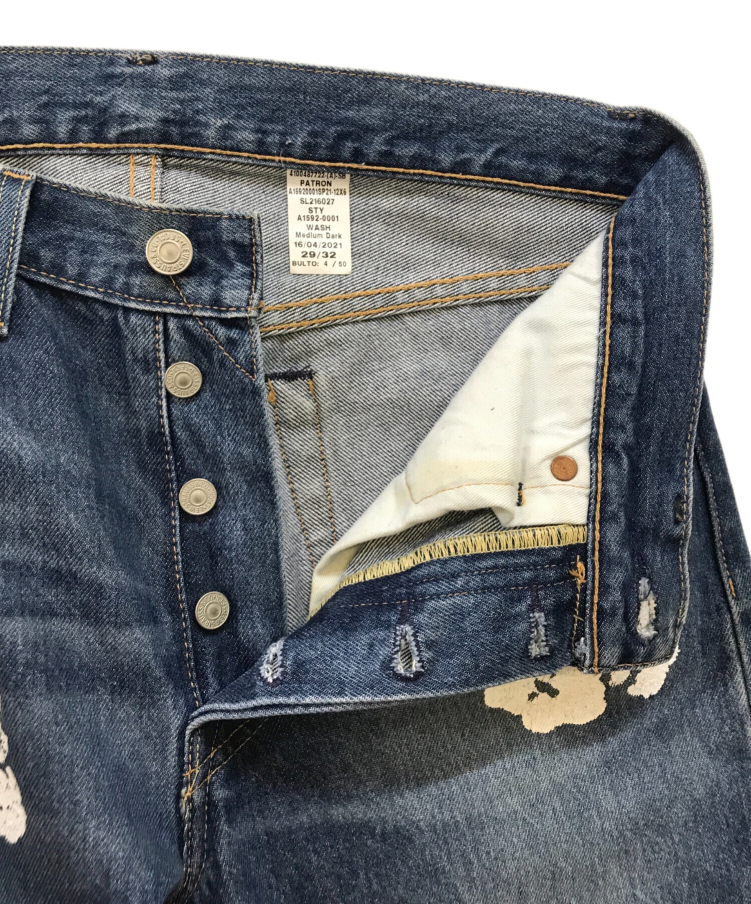 中古・古着通販】LEVI'S (リーバイス) Denim Tears (デニムティアーズ) 501 DT Wreath Jean インディゴ  サイズ:W29×L32｜ブランド・古着通販 トレファク公式【TREFAC FASHION】スマホサイト