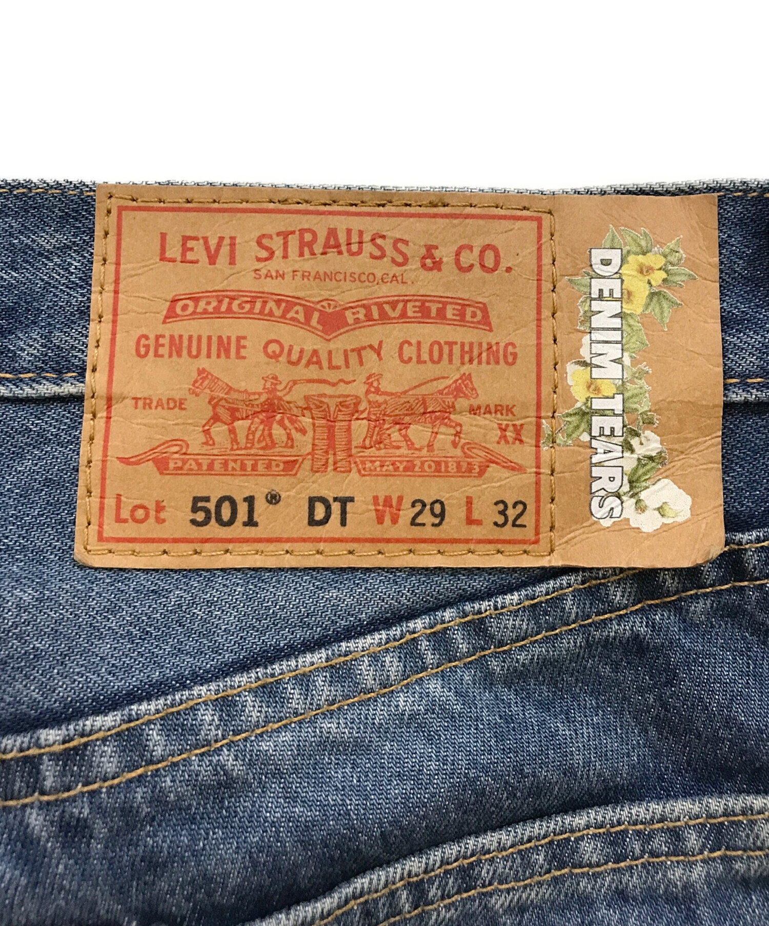 中古・古着通販】LEVI'S (リーバイス) Denim Tears (デニムティアーズ) 501 DT Wreath Jean インディゴ サイズ: W29×L32｜ブランド・古着通販 トレファク公式【TREFAC FASHION】スマホサイト