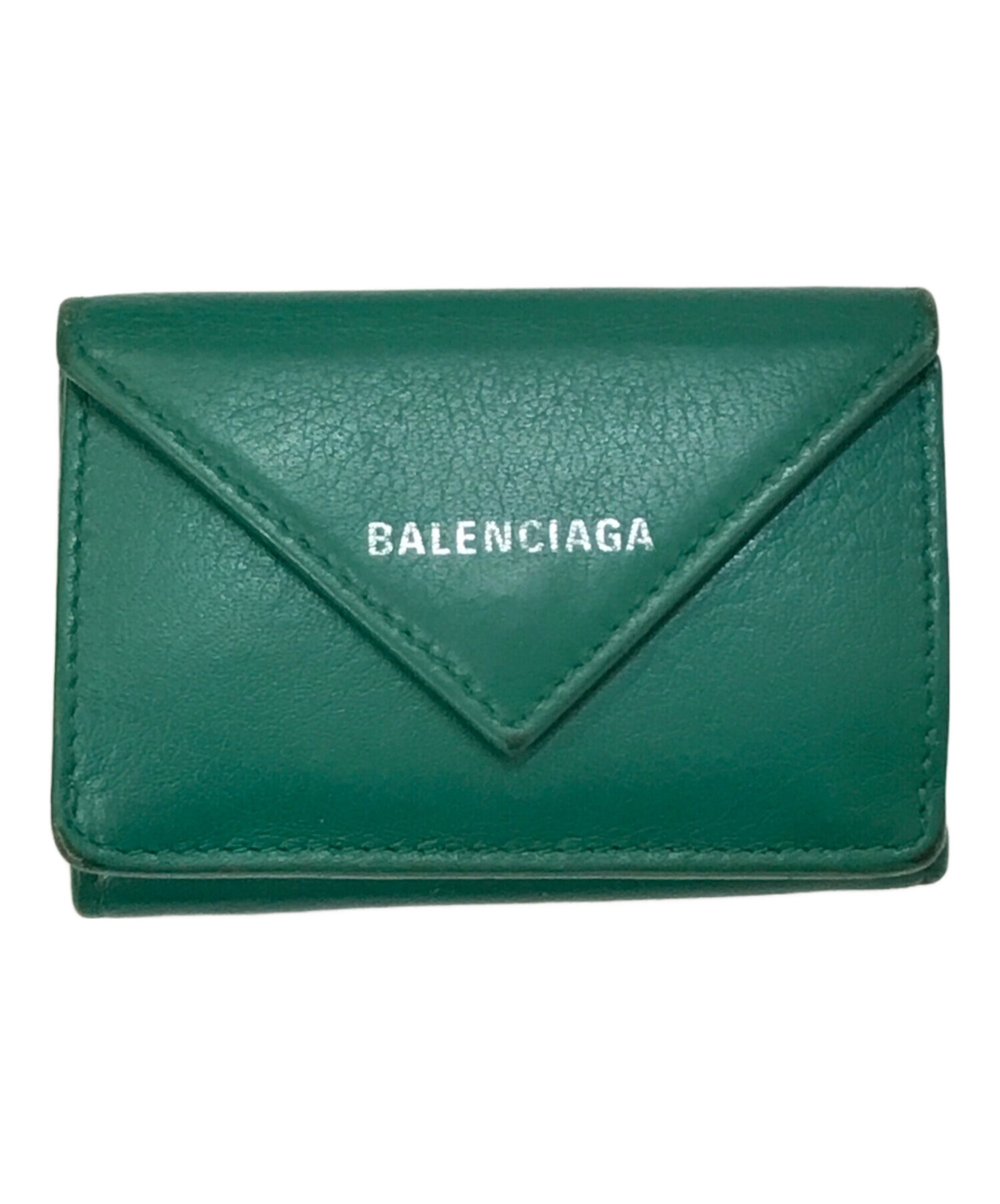 中古・古着通販】BALENCIAGA (バレンシアガ) ペーパーミニウォレット グリーン｜ブランド・古着通販 トレファク公式【TREFAC  FASHION】スマホサイト