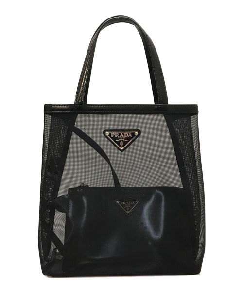 中古・古着通販】PRADA (プラダ) メッシュスモールショッピングバッグ ブラック｜ブランド・古着通販 トレファク公式【TREFAC  FASHION】スマホサイト