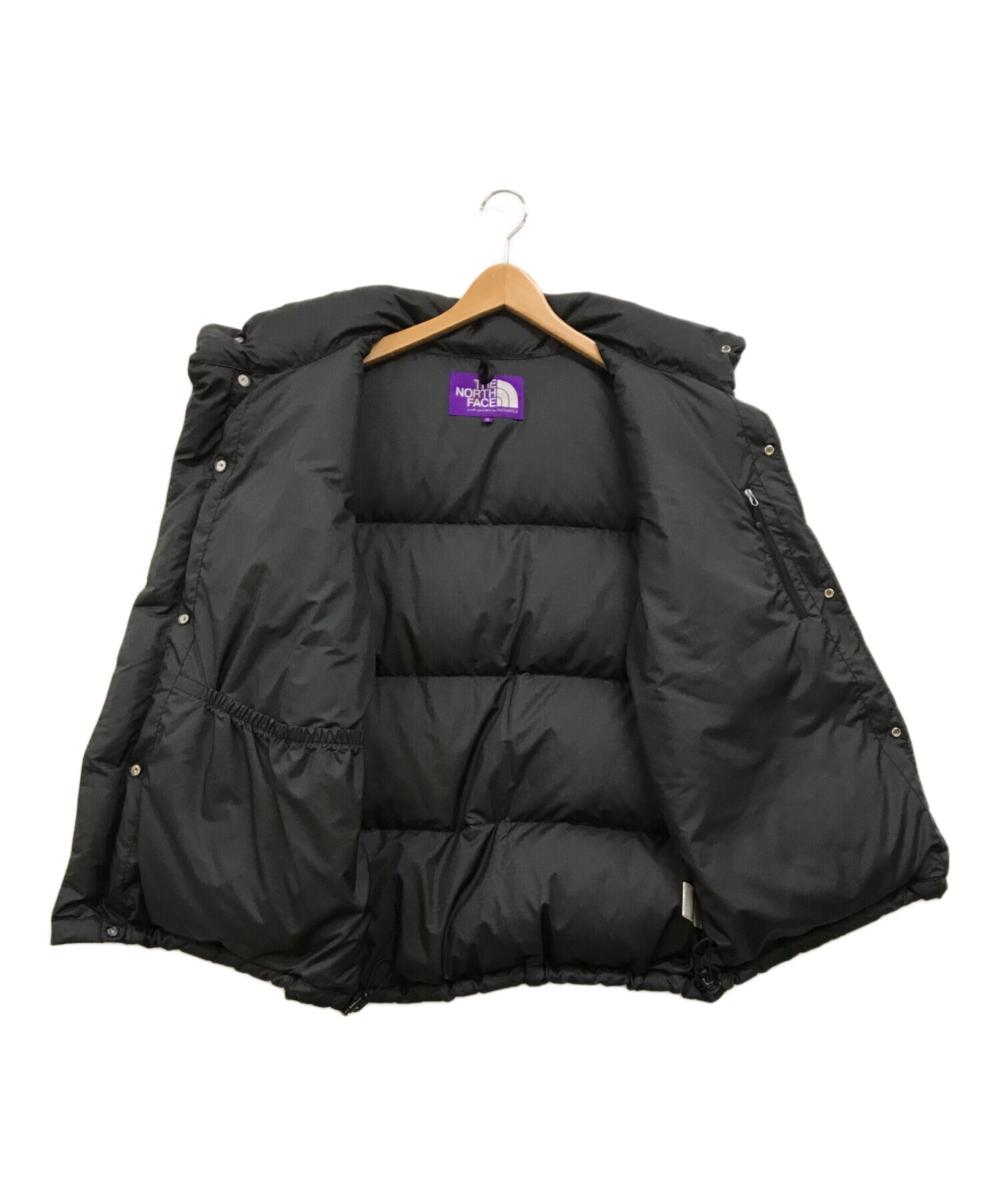 THE NORTHFACE PURPLELABEL (ザ・ノースフェイス パープルレーベル) JOURNAL STANDARD  (ジャーナルスタンダード) 別注 ポリシェラ ダウンベスト ブラック サイズ:XL