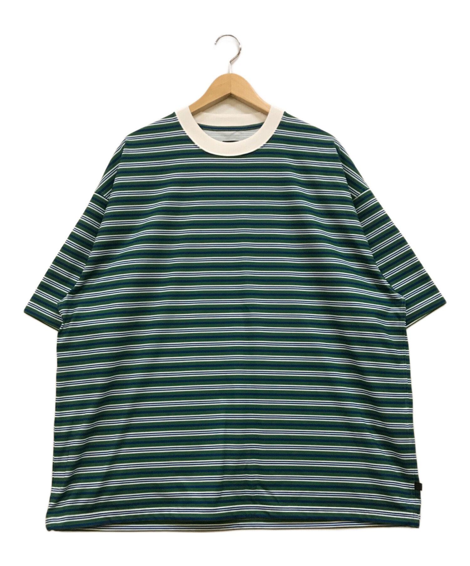 中古・古着通販】DAIWA PIER39 (ダイワ ピア39) TECH DRAWSTRING MULTI BORDER S/S TEE グリーン  サイズ:XL｜ブランド・古着通販 トレファク公式【TREFAC FASHION】スマホサイト