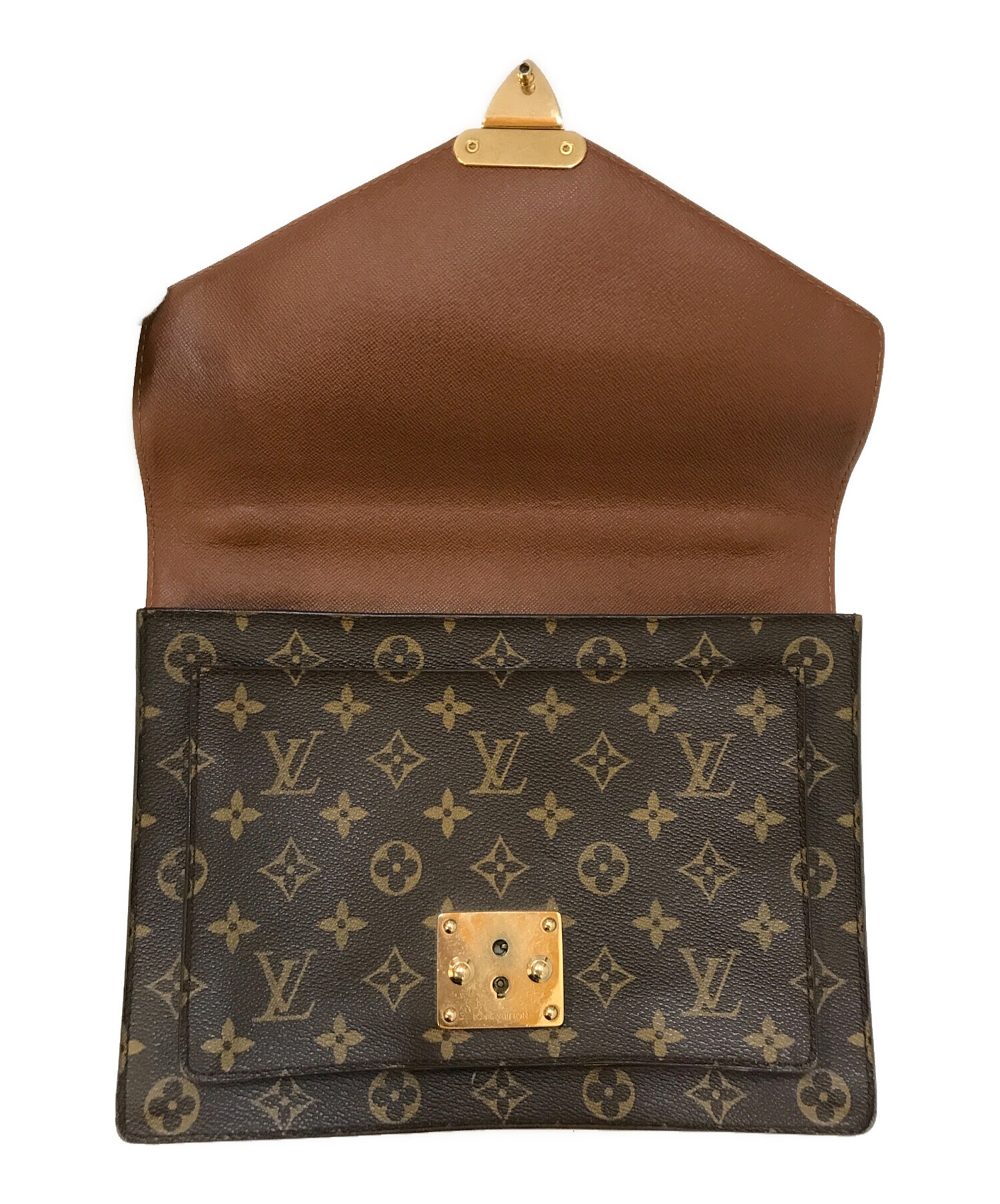 LOUIS VUITTON (ルイ ヴィトン) モンソー ハンドバッグ ブラウン