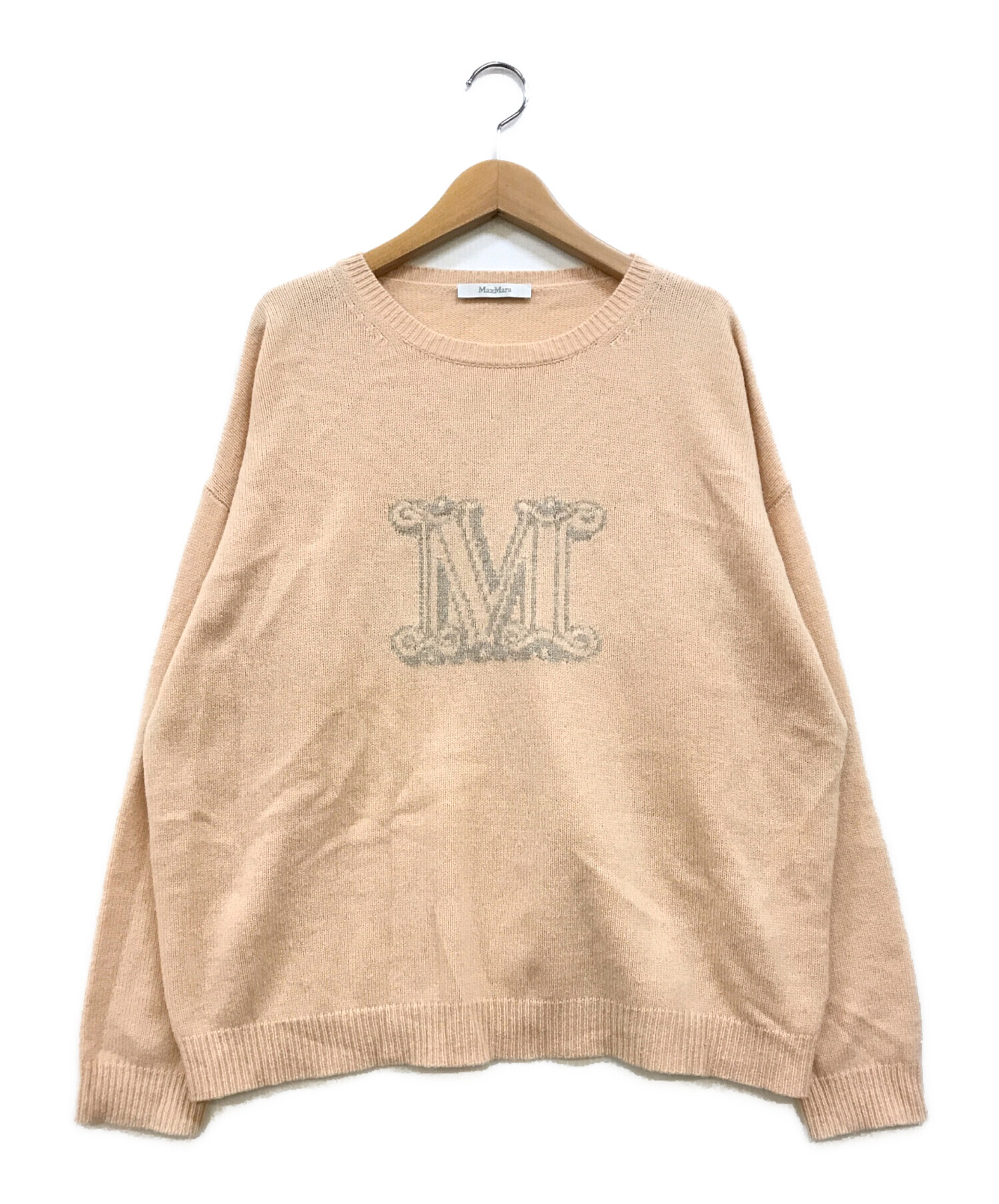 MaxMara (マックスマーラ) Mロゴカシミヤニット ピンク サイズ:M