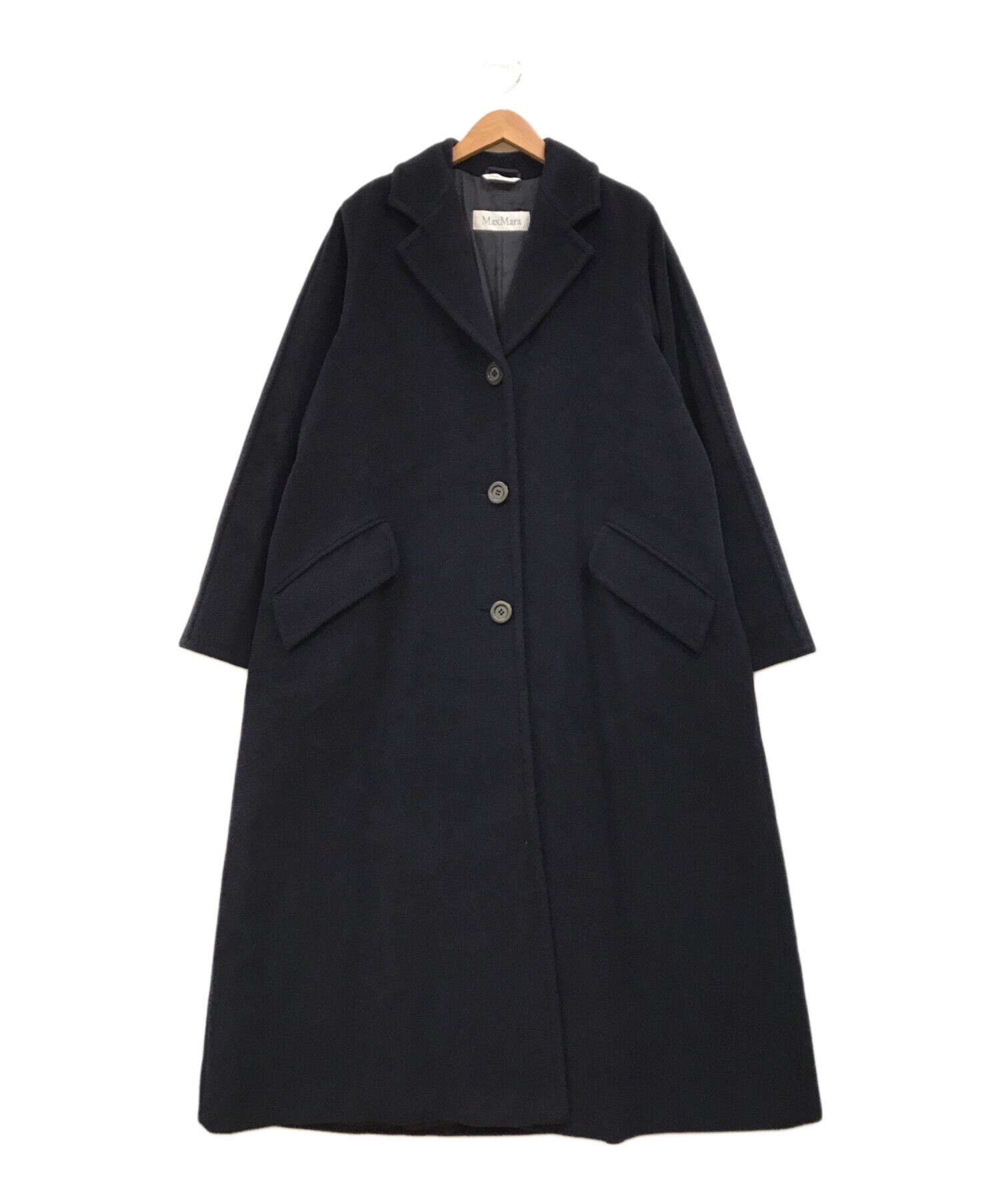 中古・古着通販】MaxMara (マックスマーラ) ウールカシミヤロングコート ネイビー サイズ:40｜ブランド・古着通販  トレファク公式【TREFAC FASHION】スマホサイト