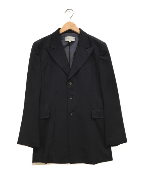 中古・古着通販】ROBE DE CHAMBRE COMME DES GARCONS (ローブドシャンブル コムデギャルソン)  ピークドラペルウエスタンディテールジャケット ブラック サイズ:L｜ブランド・古着通販 トレファク公式【TREFAC FASHION】スマホサイト