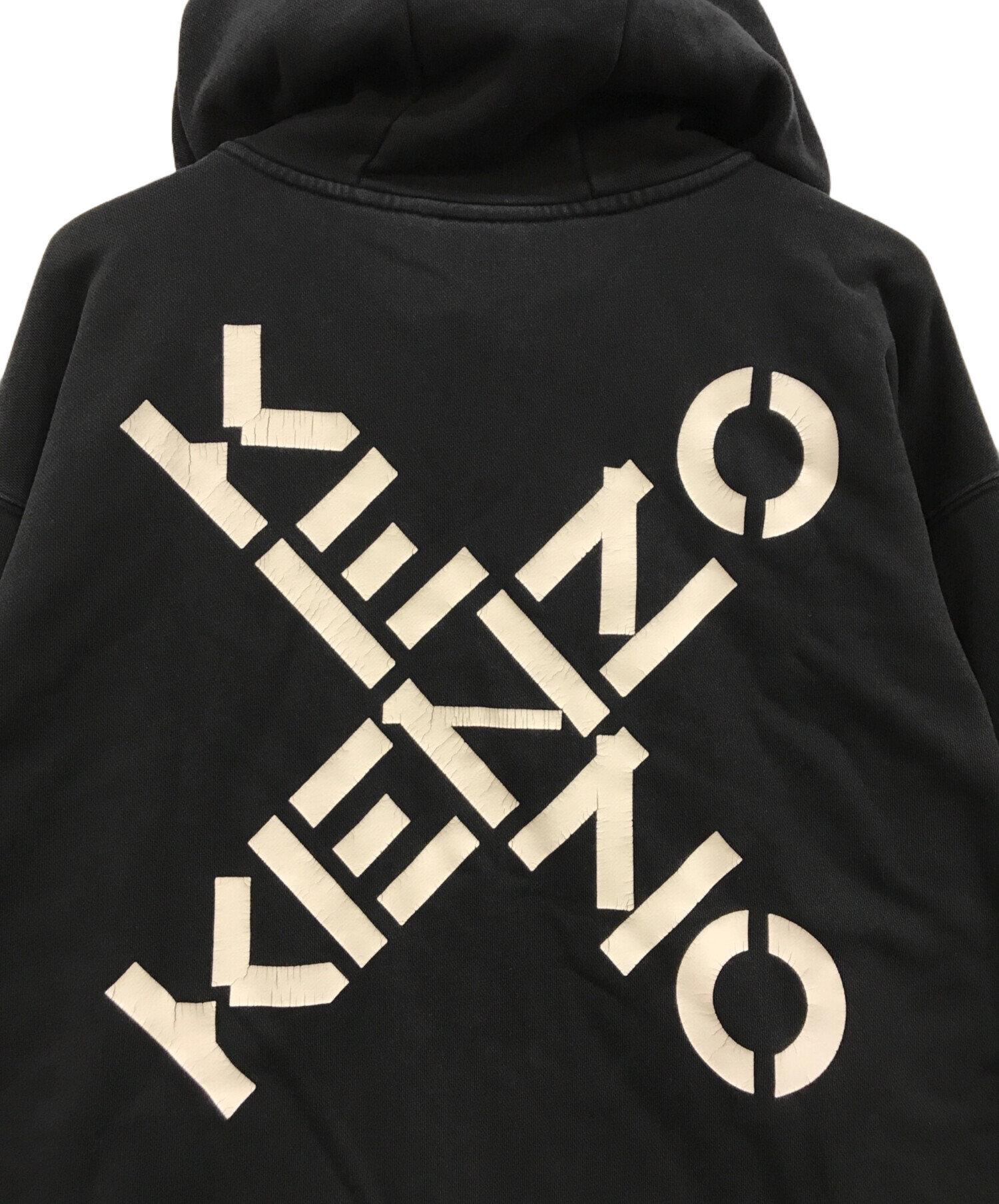 中古・古着通販】KENZO (ケンゾー) クロスロゴパーカー ブラック サイズ:M｜ブランド・古着通販 トレファク公式【TREFAC  FASHION】スマホサイト