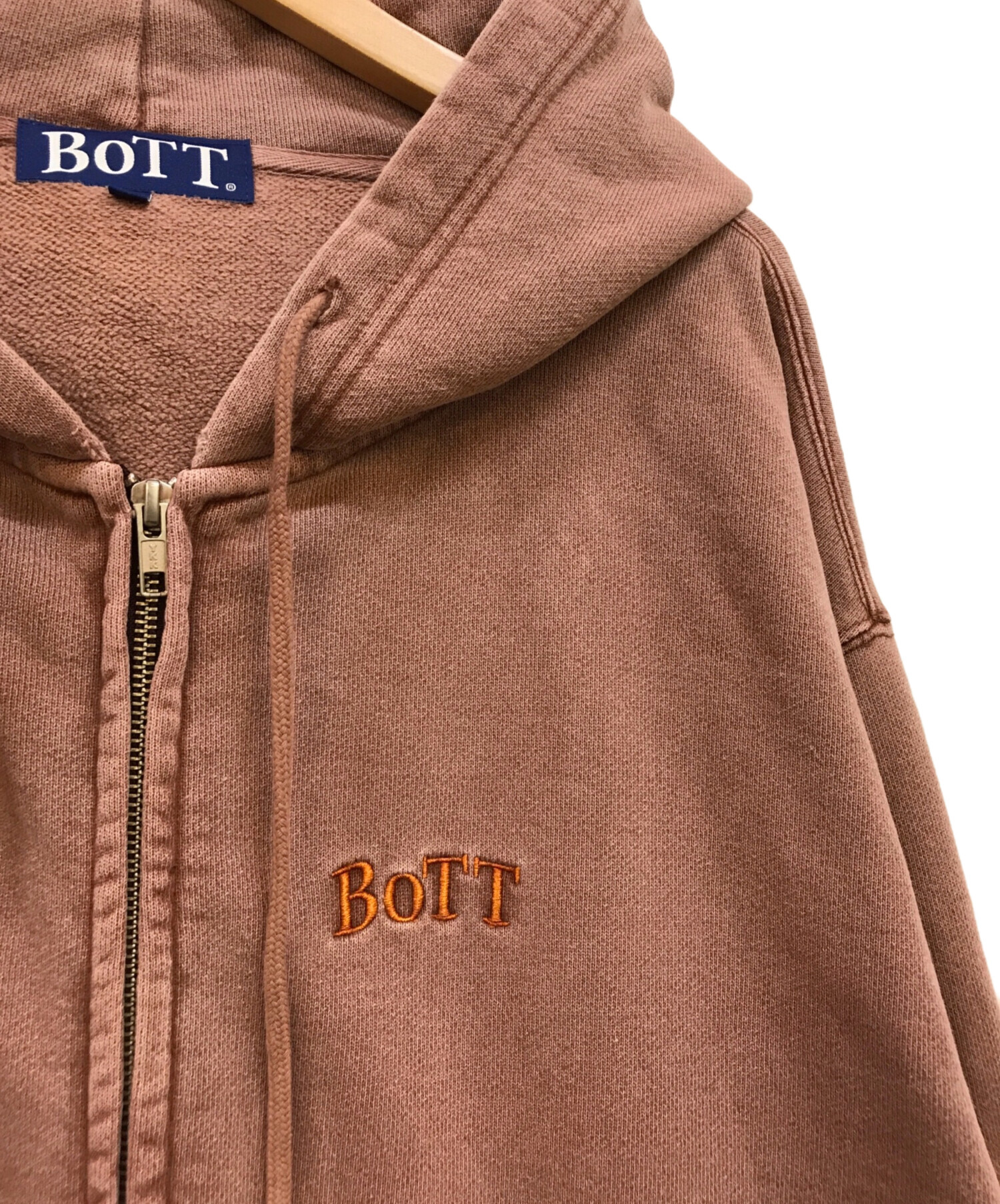 BoTT (ボット) Pigment Dyed Zip Hoodie ブラウン サイズ:XL