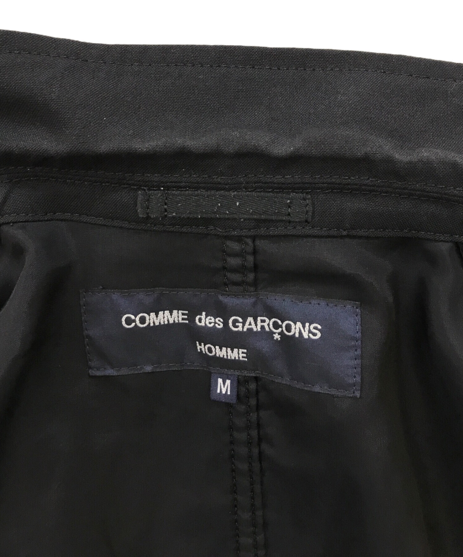 COMME des GARCONS HOMME (コムデギャルソン オム) ウールトロ2Bジャケット ブラック サイズ:M