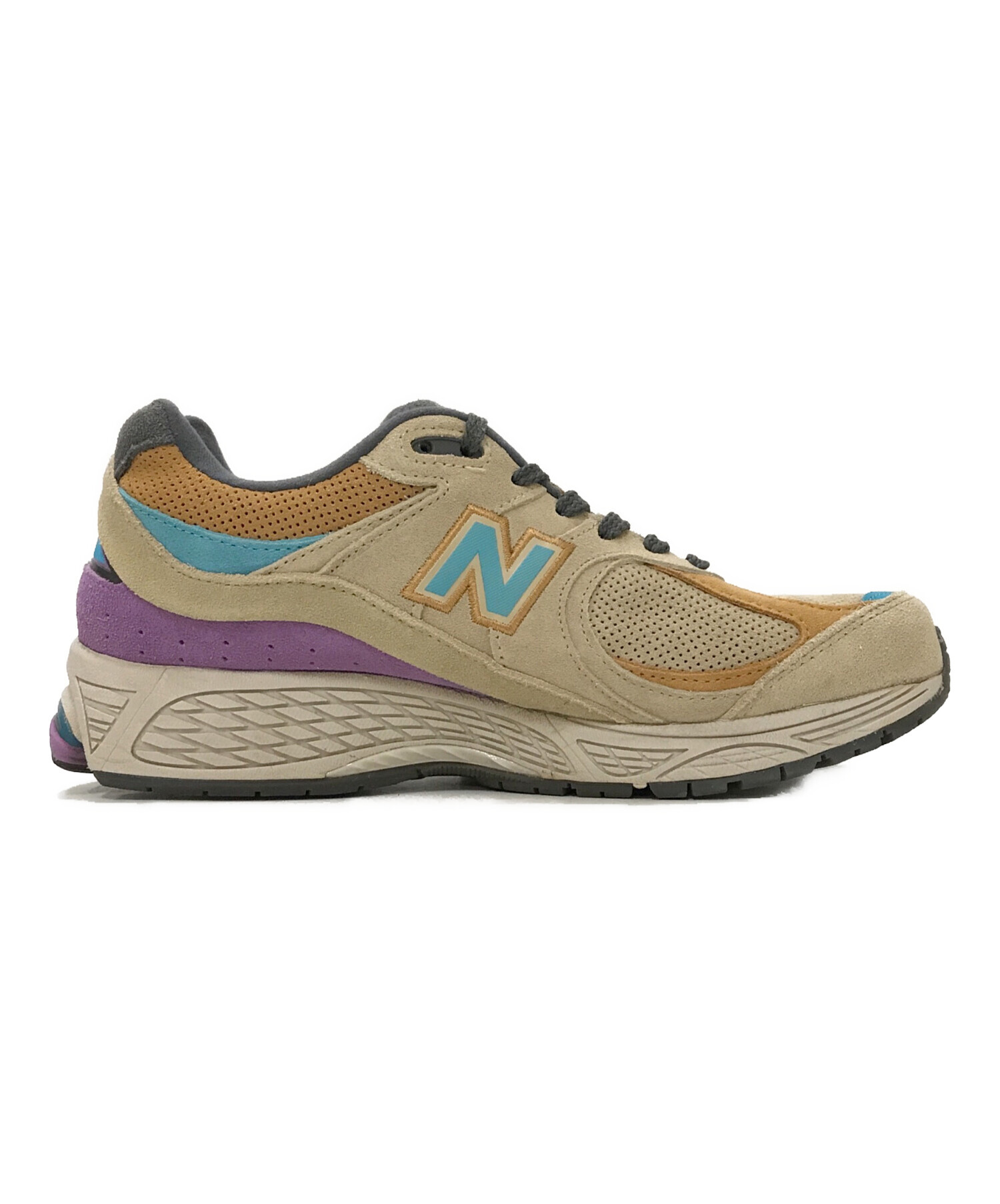 NEW BALANCE (ニューバランス) ローカットスニーカー ベージュ×オレンジ サイズ:26.5㎝