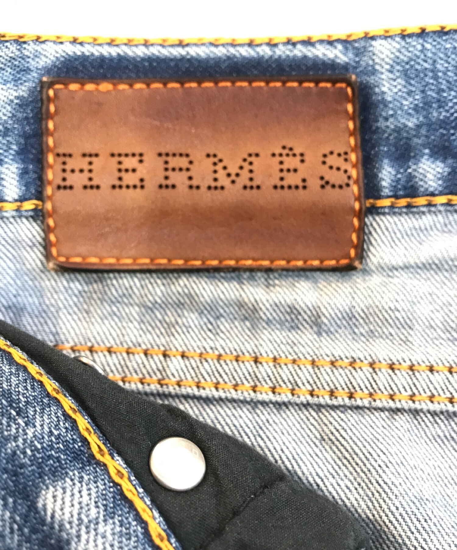 中古・古着通販】HERMES (エルメス) デニムハーフパンツ インディゴ