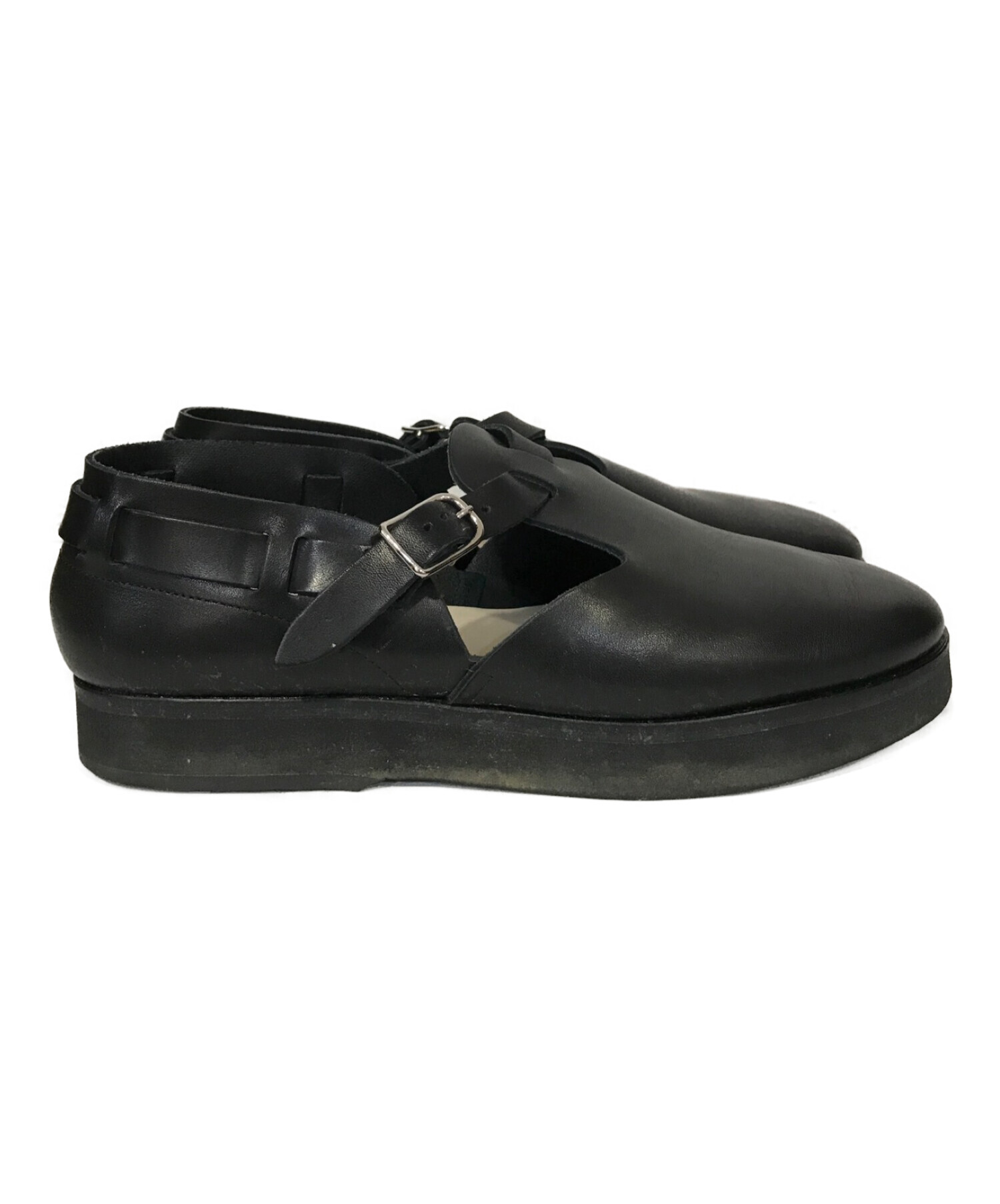 foot the coacher (フットザコーチャー) T-strap shoes ブラック サイズ:8
