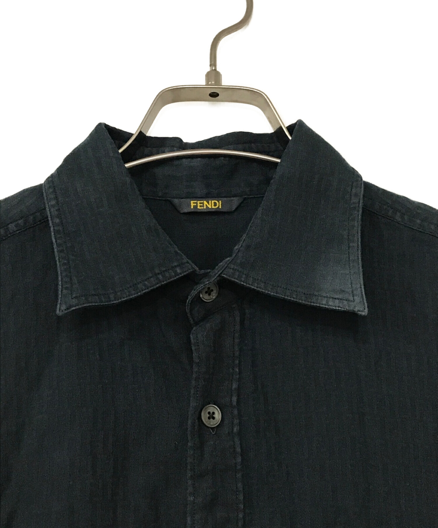 中古・古着通販】FENDI (フェンディ) 半袖シャツ ネイビー サイズ:39